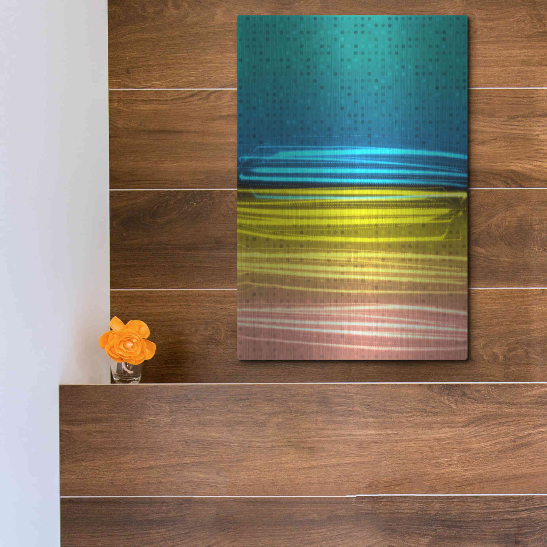 Luxe Metal Art 'Mysterious Light 11' by Irena Orlov, Metal Wall Art,12x16