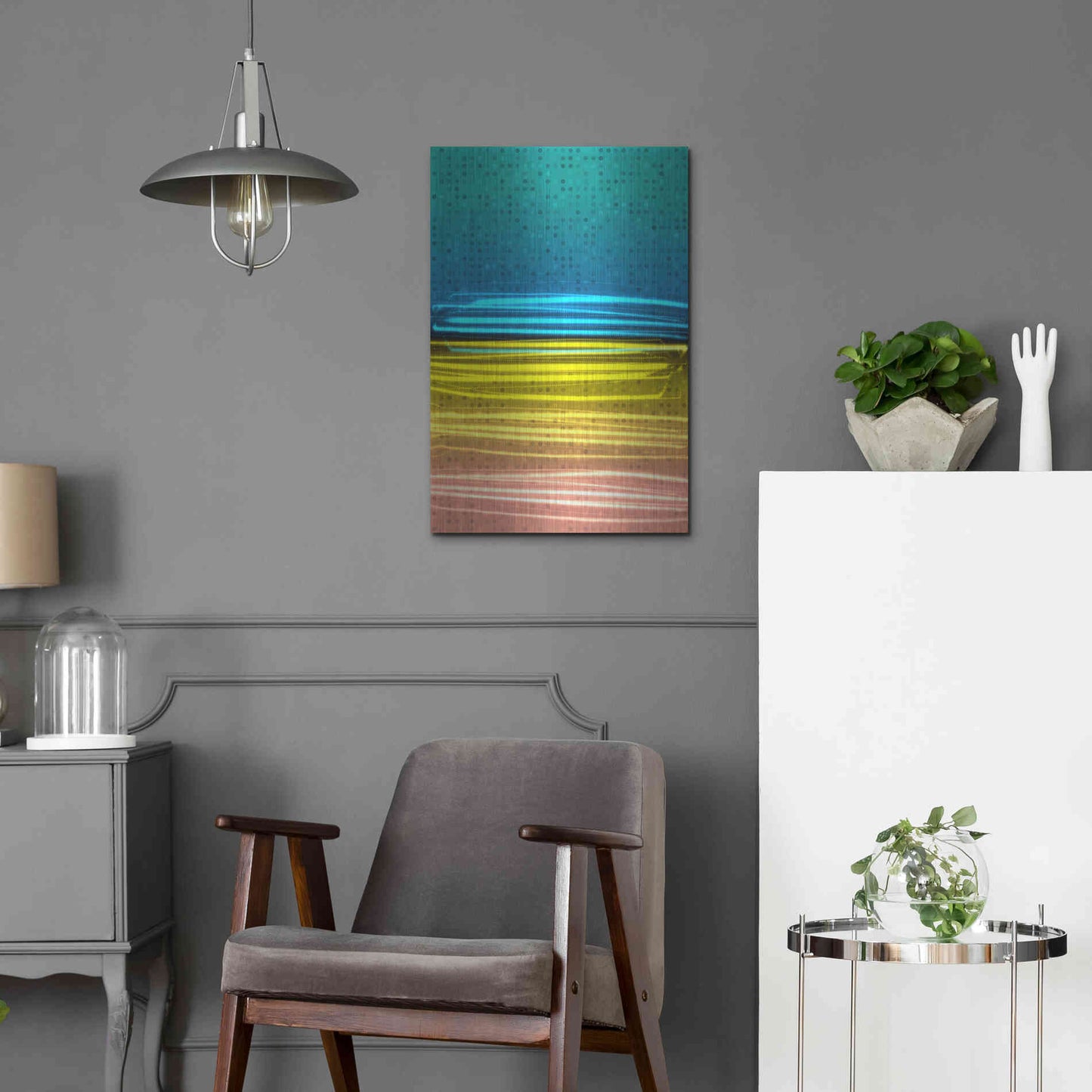 Luxe Metal Art 'Mysterious Light 11' by Irena Orlov, Metal Wall Art,16x24