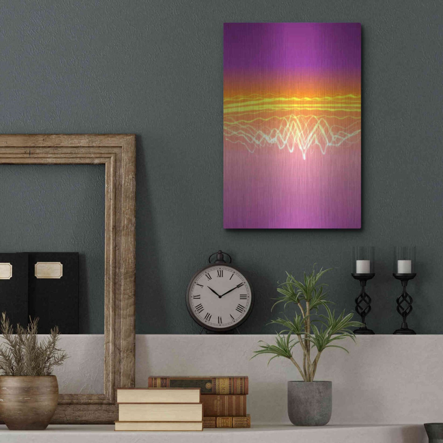 Luxe Metal Art 'Mysterious Light 12' by Irena Orlov, Metal Wall Art,12x16