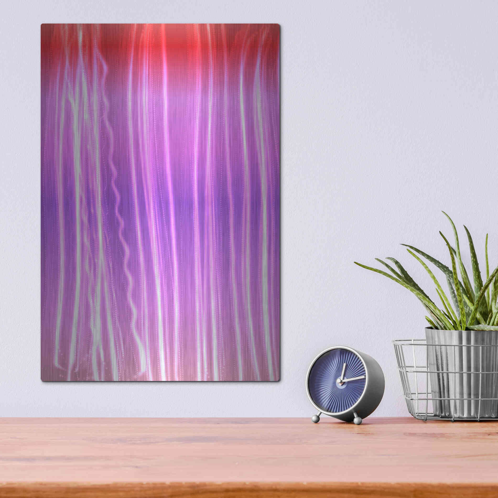 Luxe Metal Art 'Mysterious Light 13' by Irena Orlov, Metal Wall Art,12x16