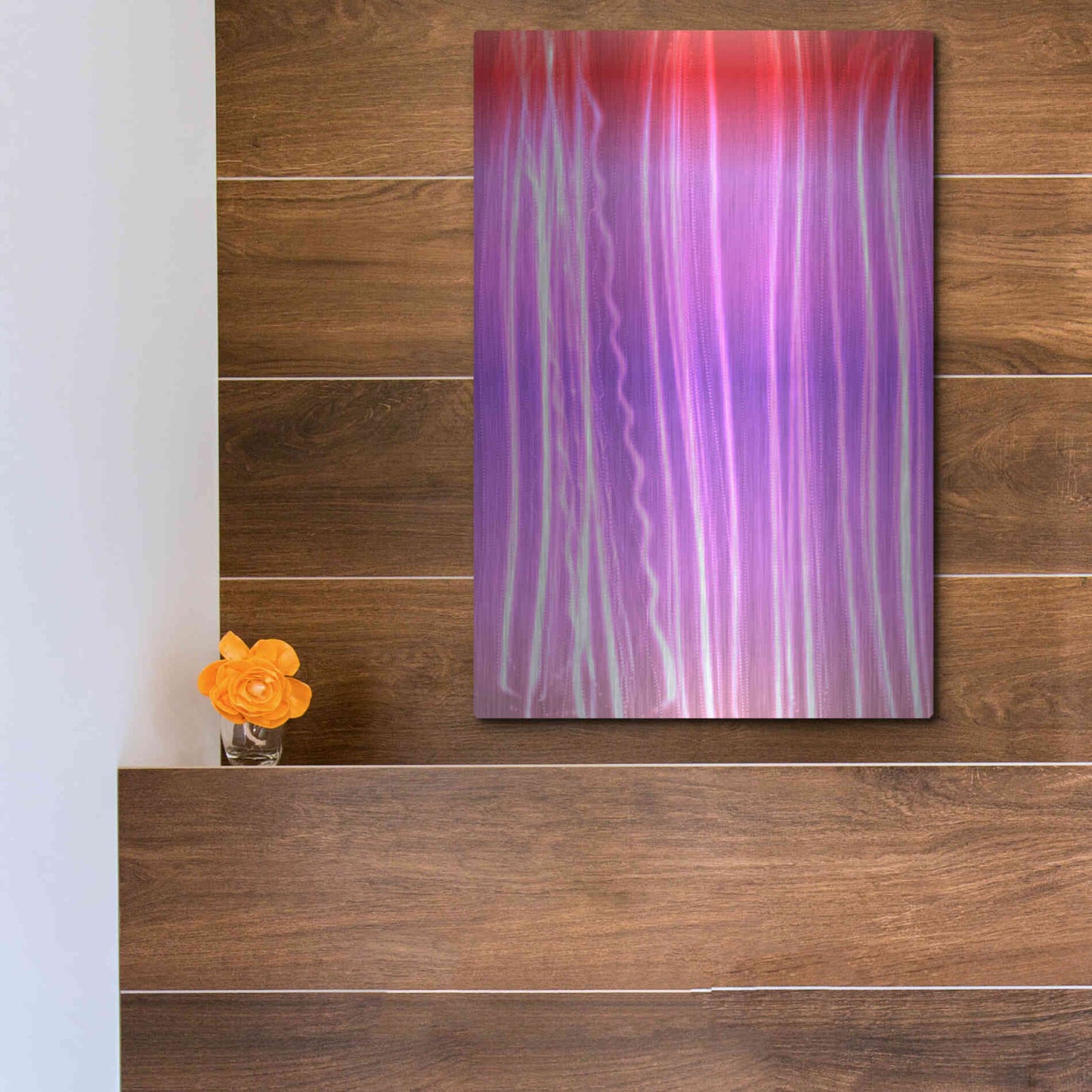 Luxe Metal Art 'Mysterious Light 13' by Irena Orlov, Metal Wall Art,12x16