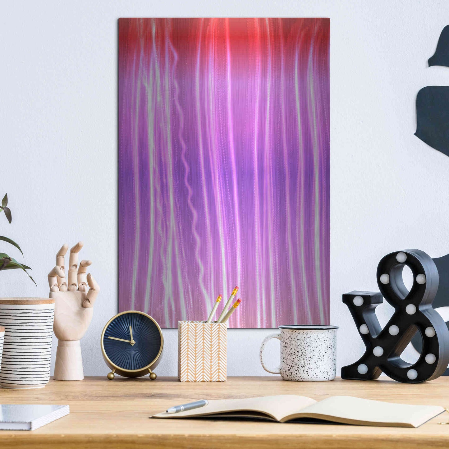 Luxe Metal Art 'Mysterious Light 13' by Irena Orlov, Metal Wall Art,12x16