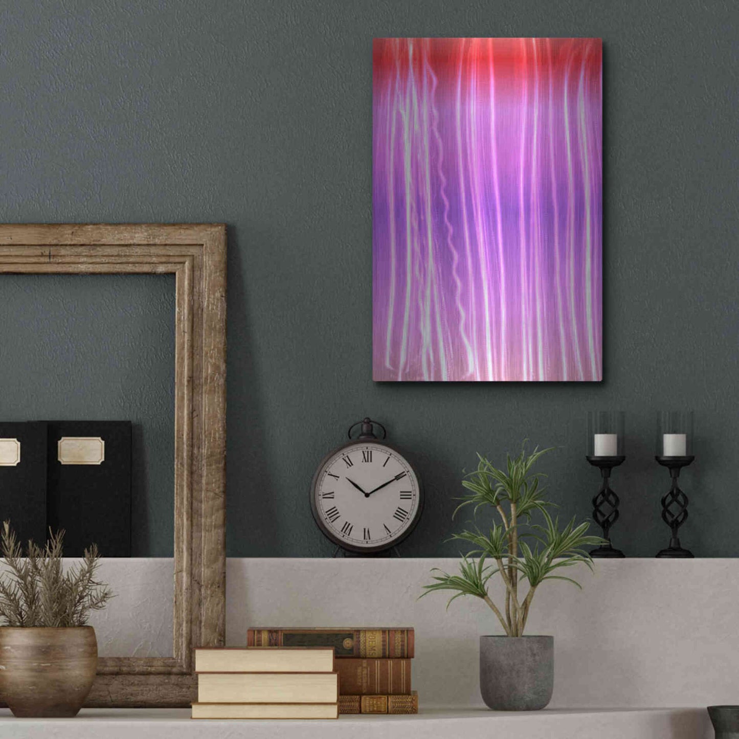 Luxe Metal Art 'Mysterious Light 13' by Irena Orlov, Metal Wall Art,12x16