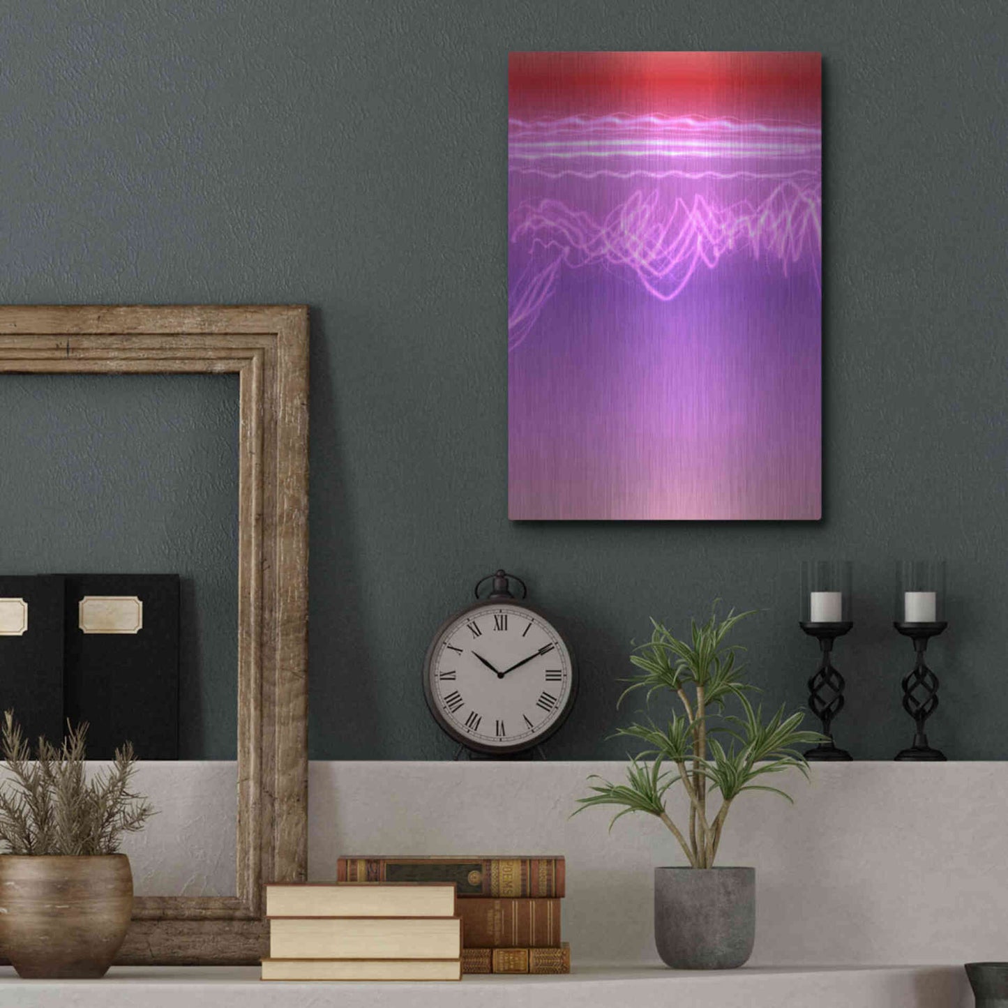 Luxe Metal Art 'Mysterious Light 15' by Irena Orlov, Metal Wall Art,12x16