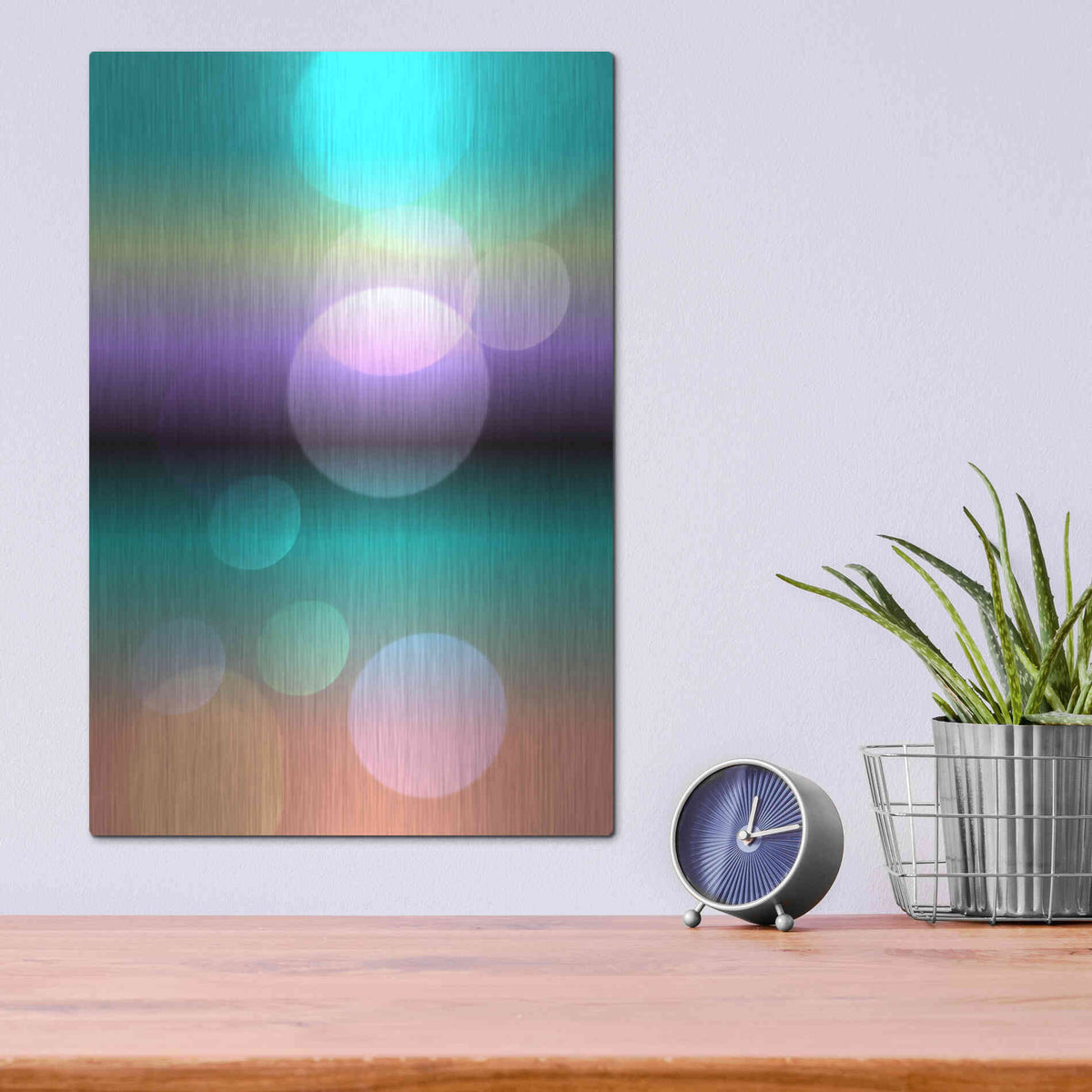 Luxe Metal Art 'Mysterious Light 16' by Irena Orlov, Metal Wall Art,12x16