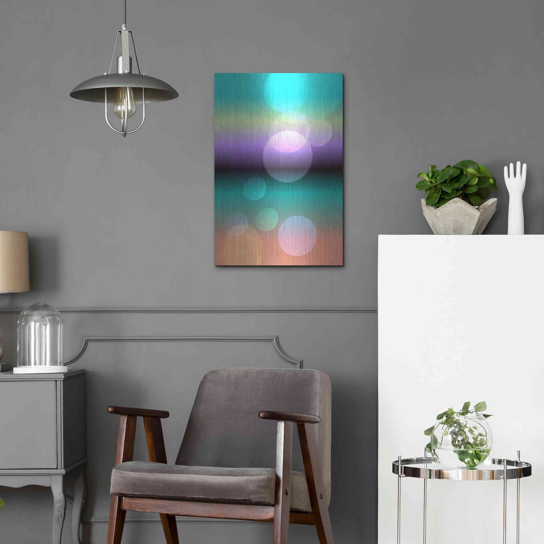 Luxe Metal Art 'Mysterious Light 16' by Irena Orlov, Metal Wall Art,16x24