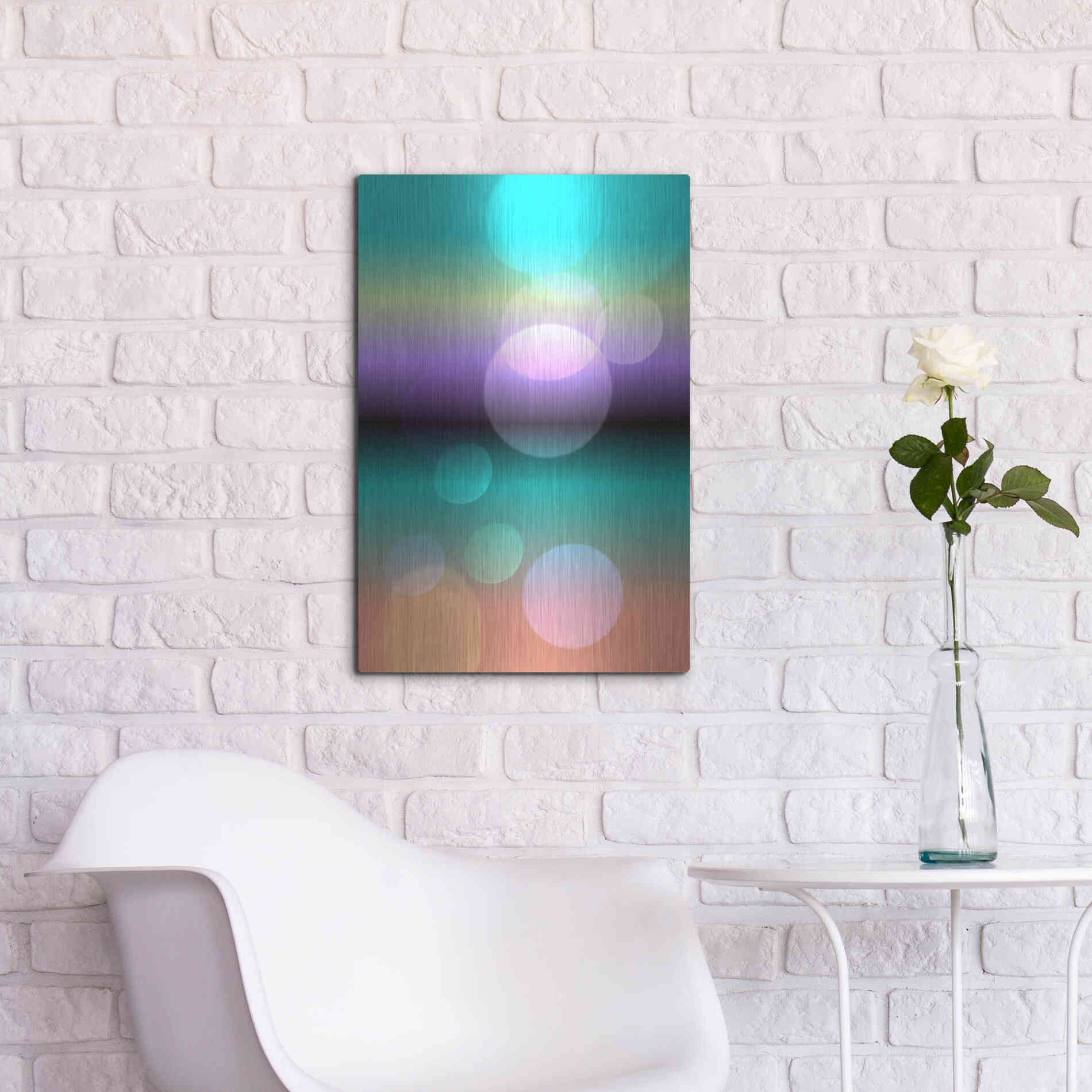 Luxe Metal Art 'Mysterious Light 16' by Irena Orlov, Metal Wall Art,16x24