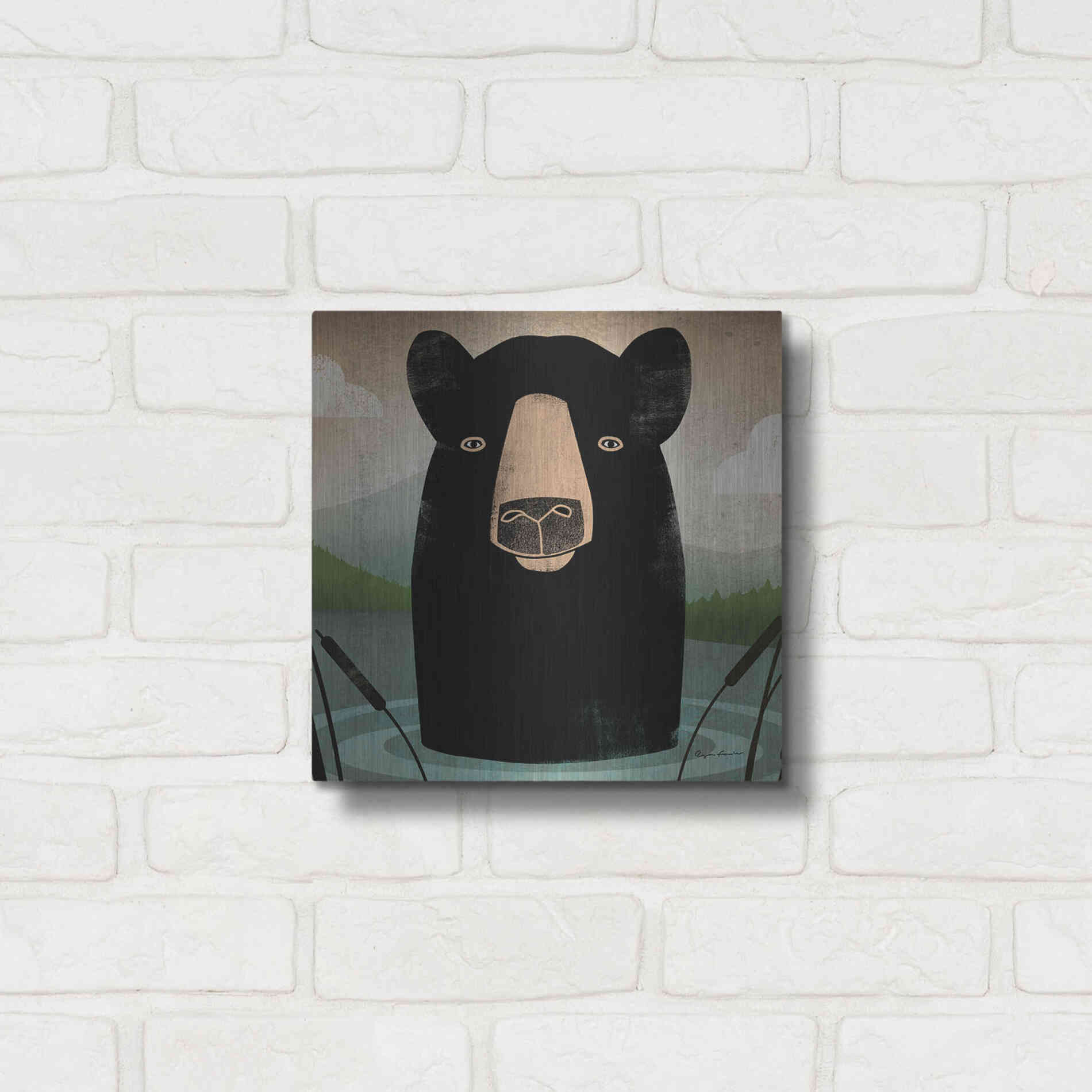 Luxe Metal Art 'Skinny Dip Crop' by Ryan Fowler, Metal Wall Art,12x12