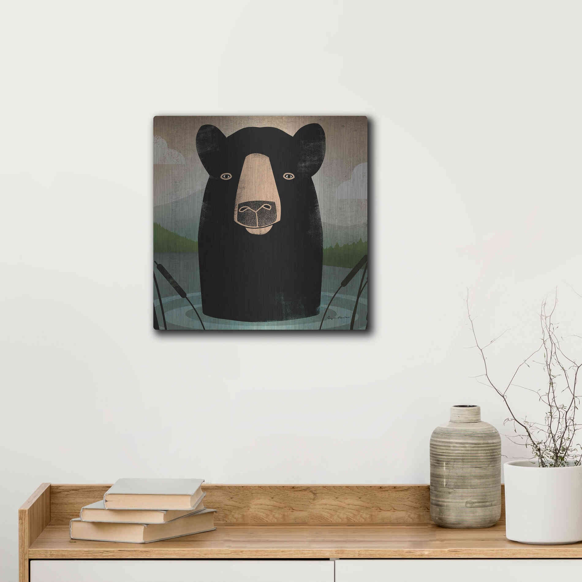 Luxe Metal Art 'Skinny Dip Crop' by Ryan Fowler, Metal Wall Art,12x12