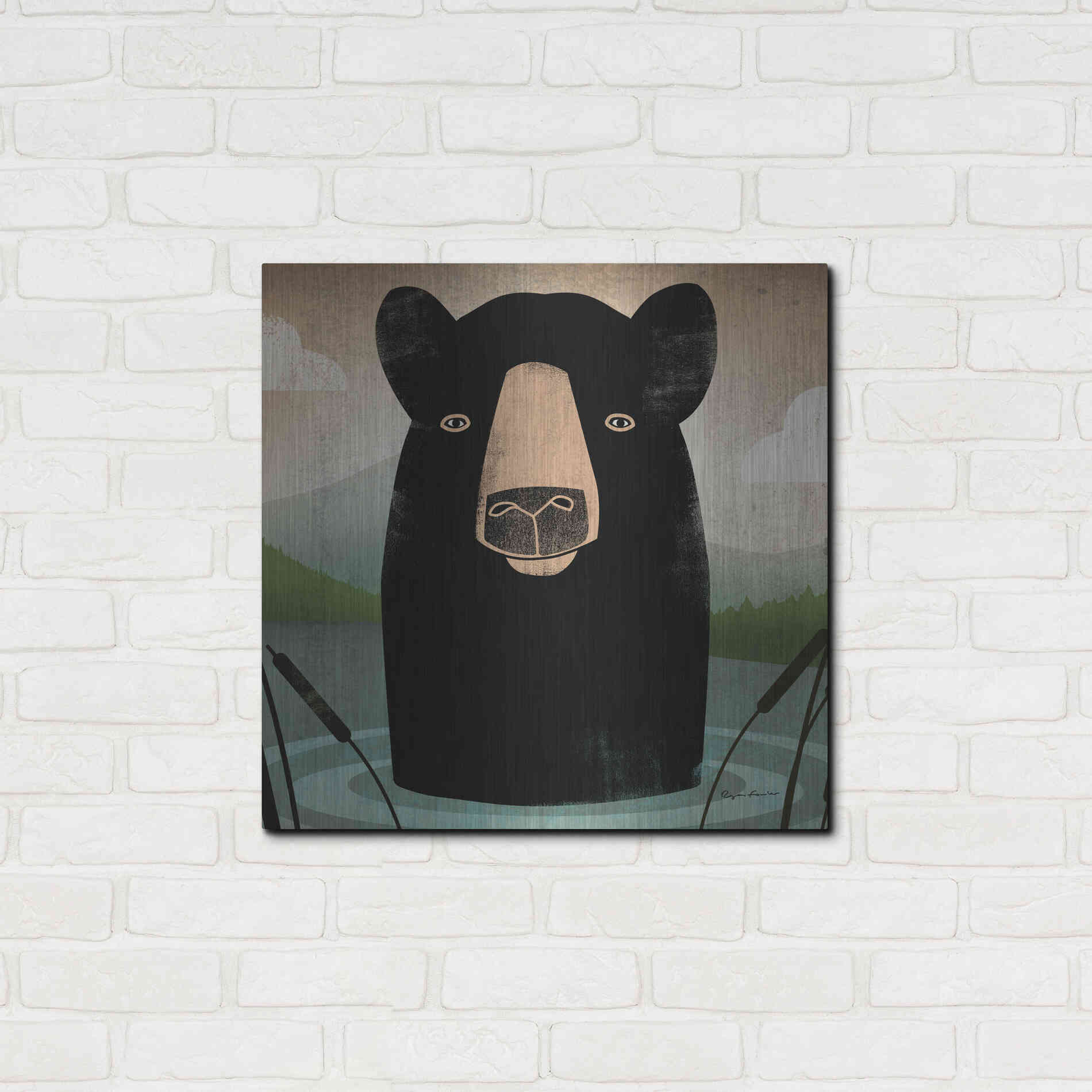 Luxe Metal Art 'Skinny Dip Crop' by Ryan Fowler, Metal Wall Art,24x24