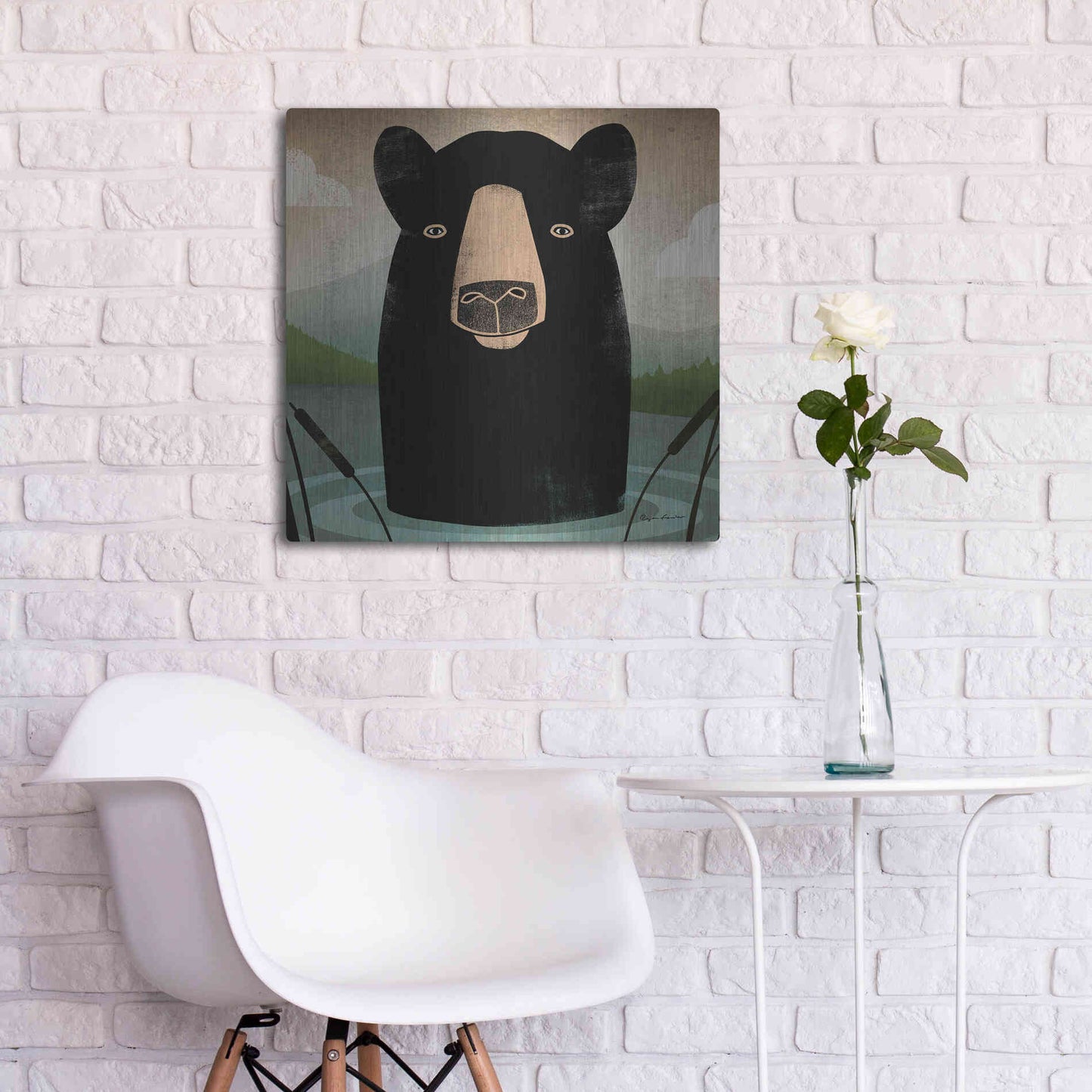 Luxe Metal Art 'Skinny Dip Crop' by Ryan Fowler, Metal Wall Art,24x24