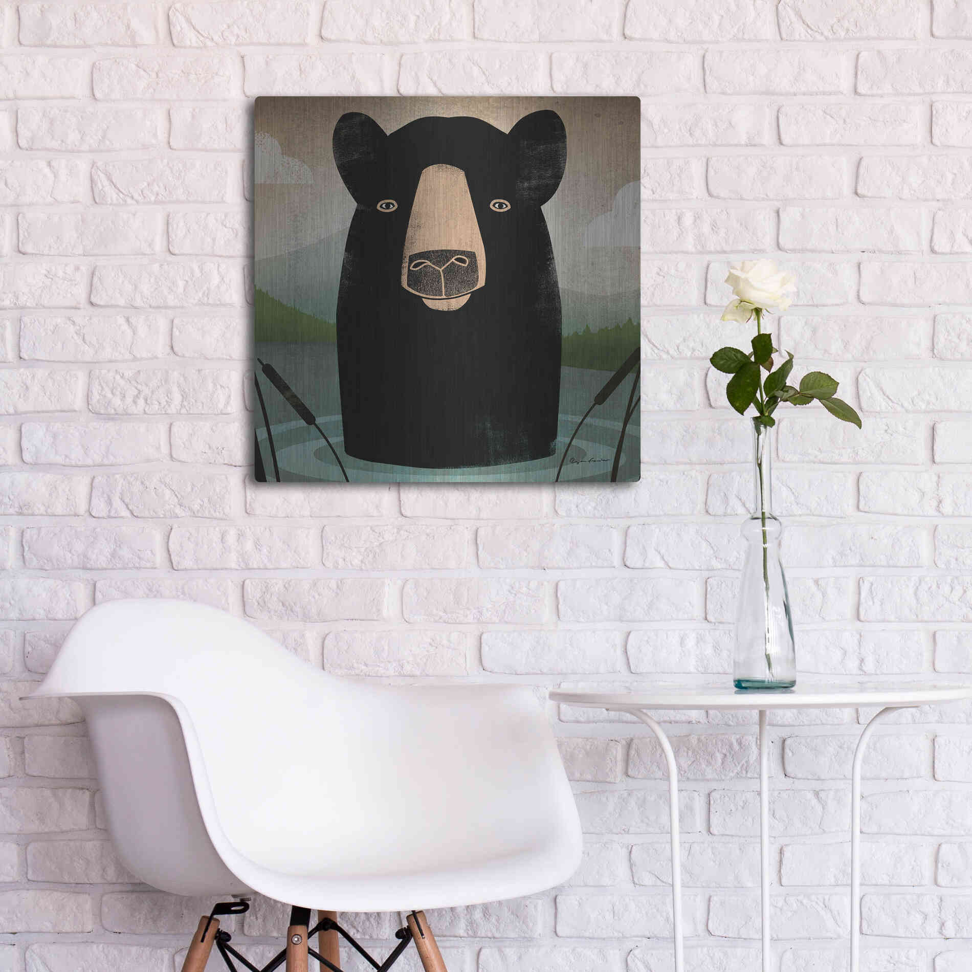 Luxe Metal Art 'Skinny Dip Crop' by Ryan Fowler, Metal Wall Art,24x24