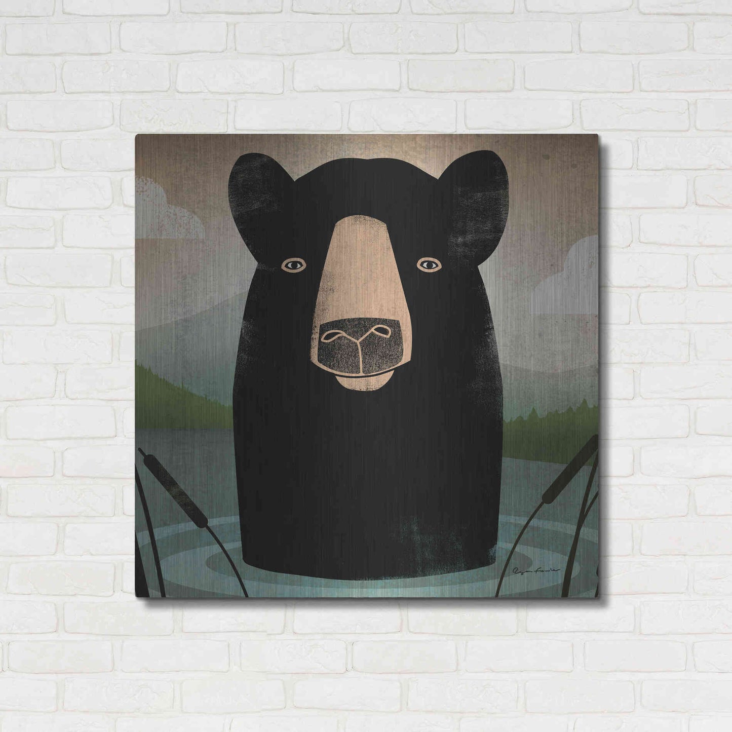 Luxe Metal Art 'Skinny Dip Crop' by Ryan Fowler, Metal Wall Art,36x36