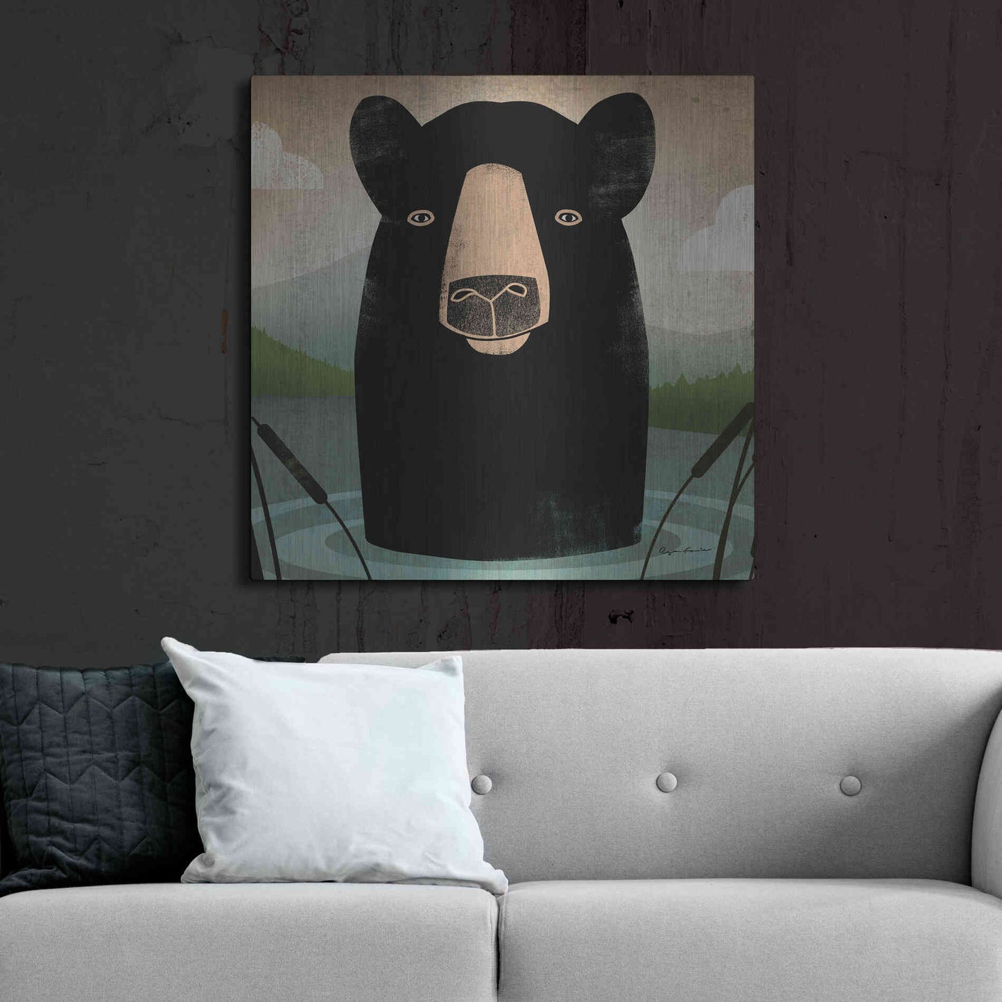 Luxe Metal Art 'Skinny Dip Crop' by Ryan Fowler, Metal Wall Art,36x36