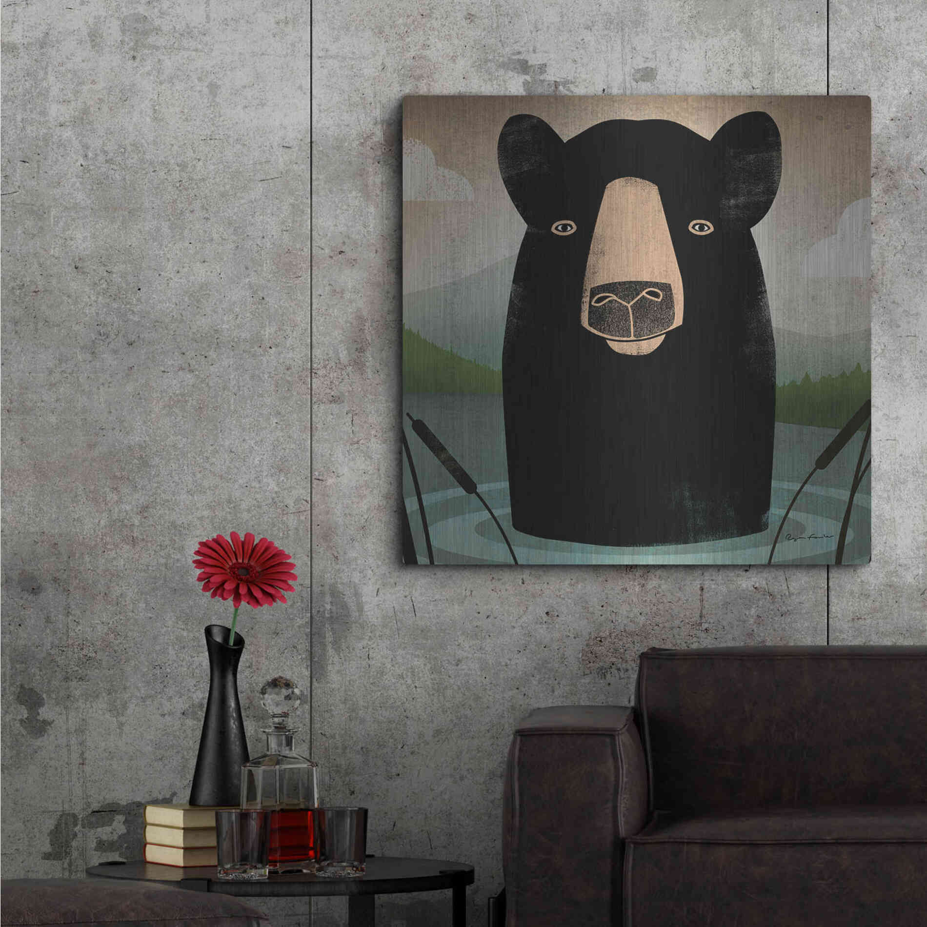 Luxe Metal Art 'Skinny Dip Crop' by Ryan Fowler, Metal Wall Art,36x36