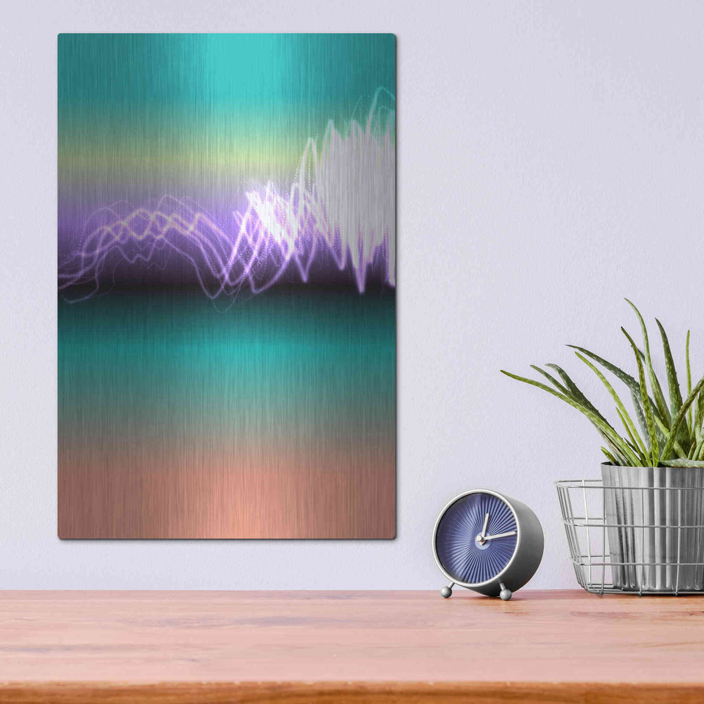 Luxe Metal Art 'Mysterious Light 17' by Irena Orlov, Metal Wall Art,12x16