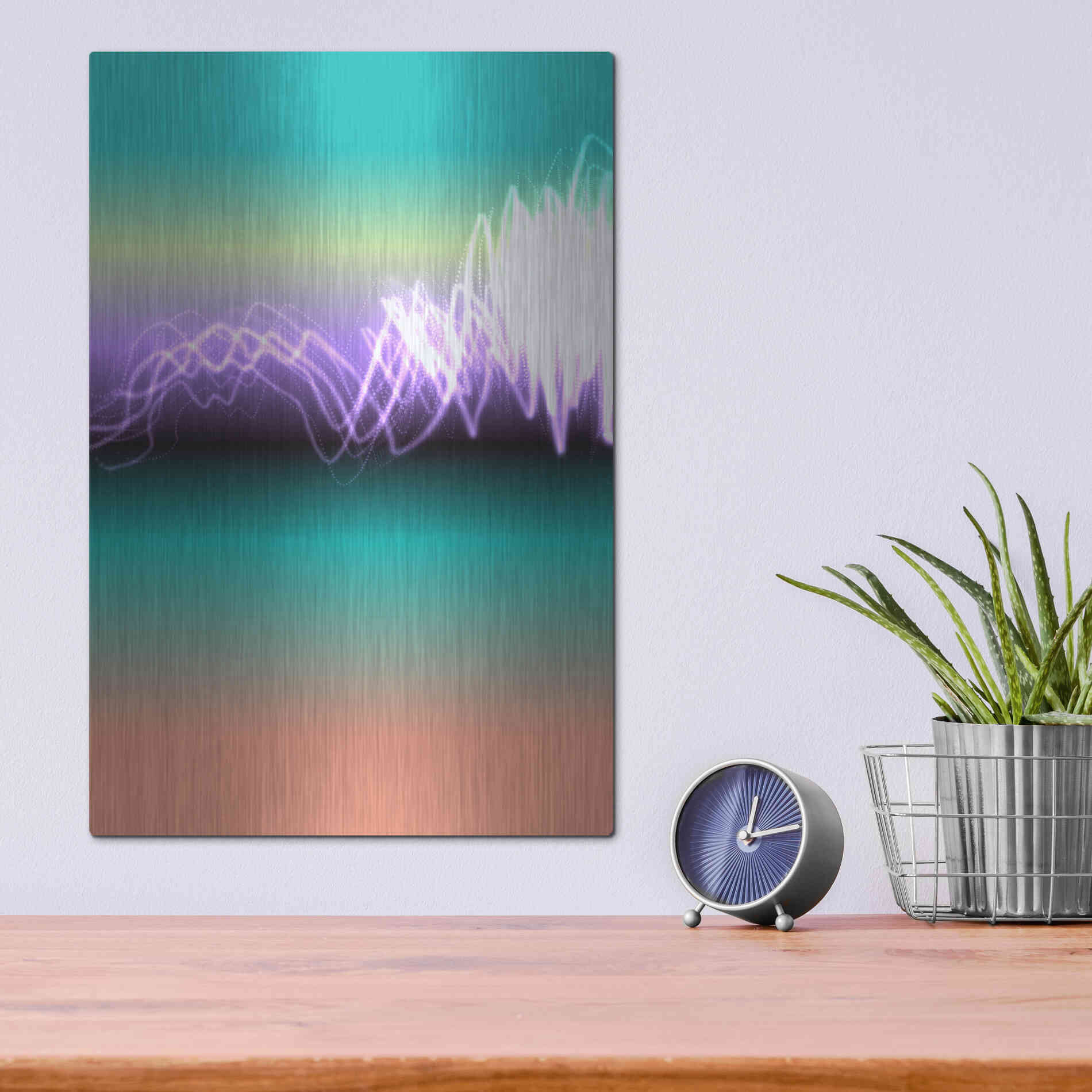 Luxe Metal Art 'Mysterious Light 17' by Irena Orlov, Metal Wall Art,12x16