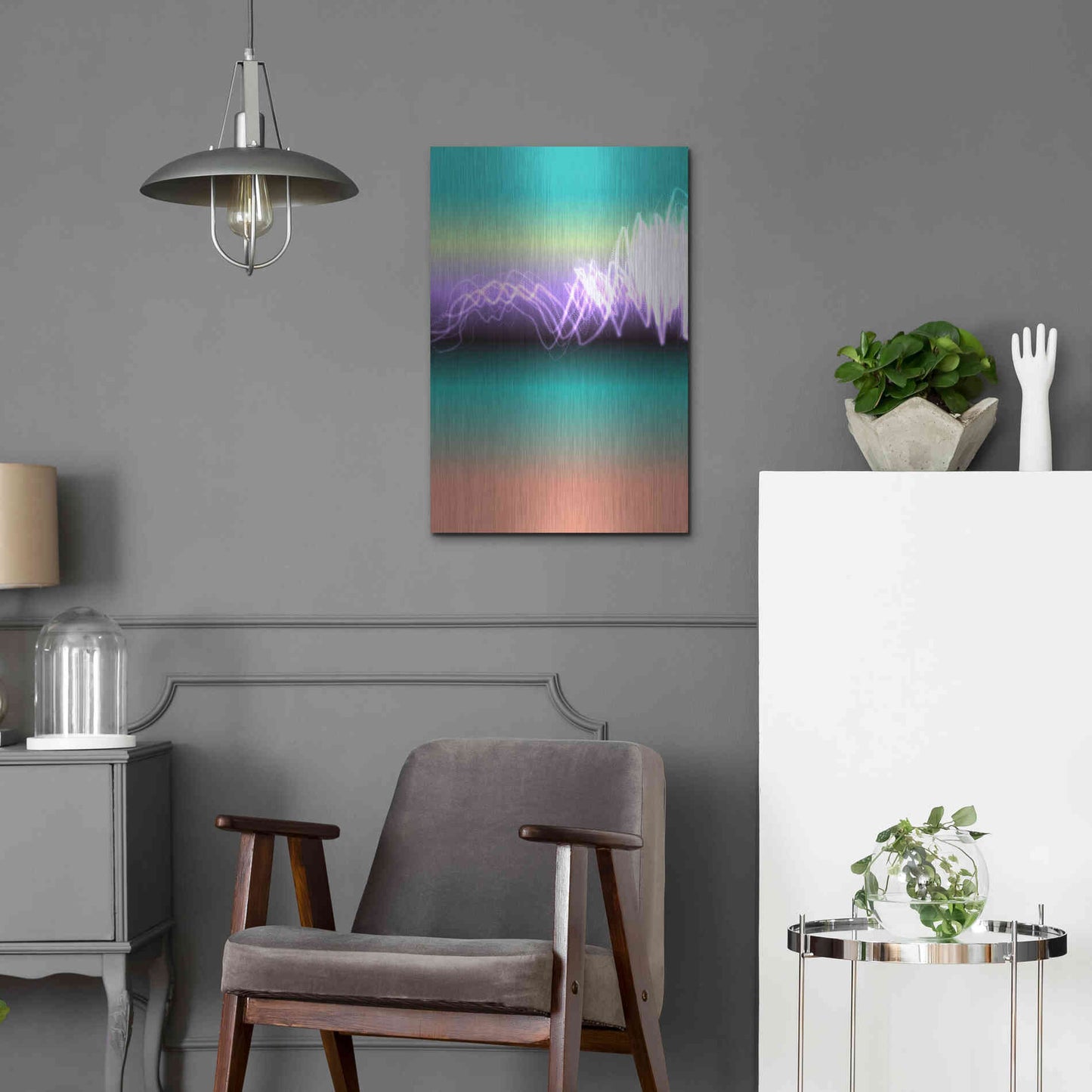 Luxe Metal Art 'Mysterious Light 17' by Irena Orlov, Metal Wall Art,16x24