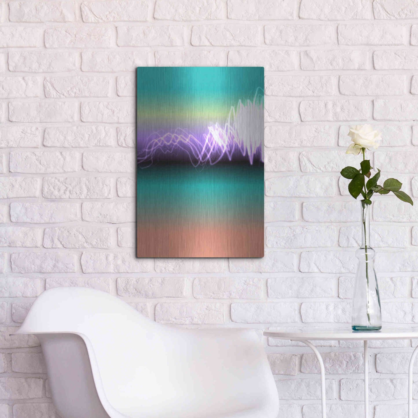 Luxe Metal Art 'Mysterious Light 17' by Irena Orlov, Metal Wall Art,16x24