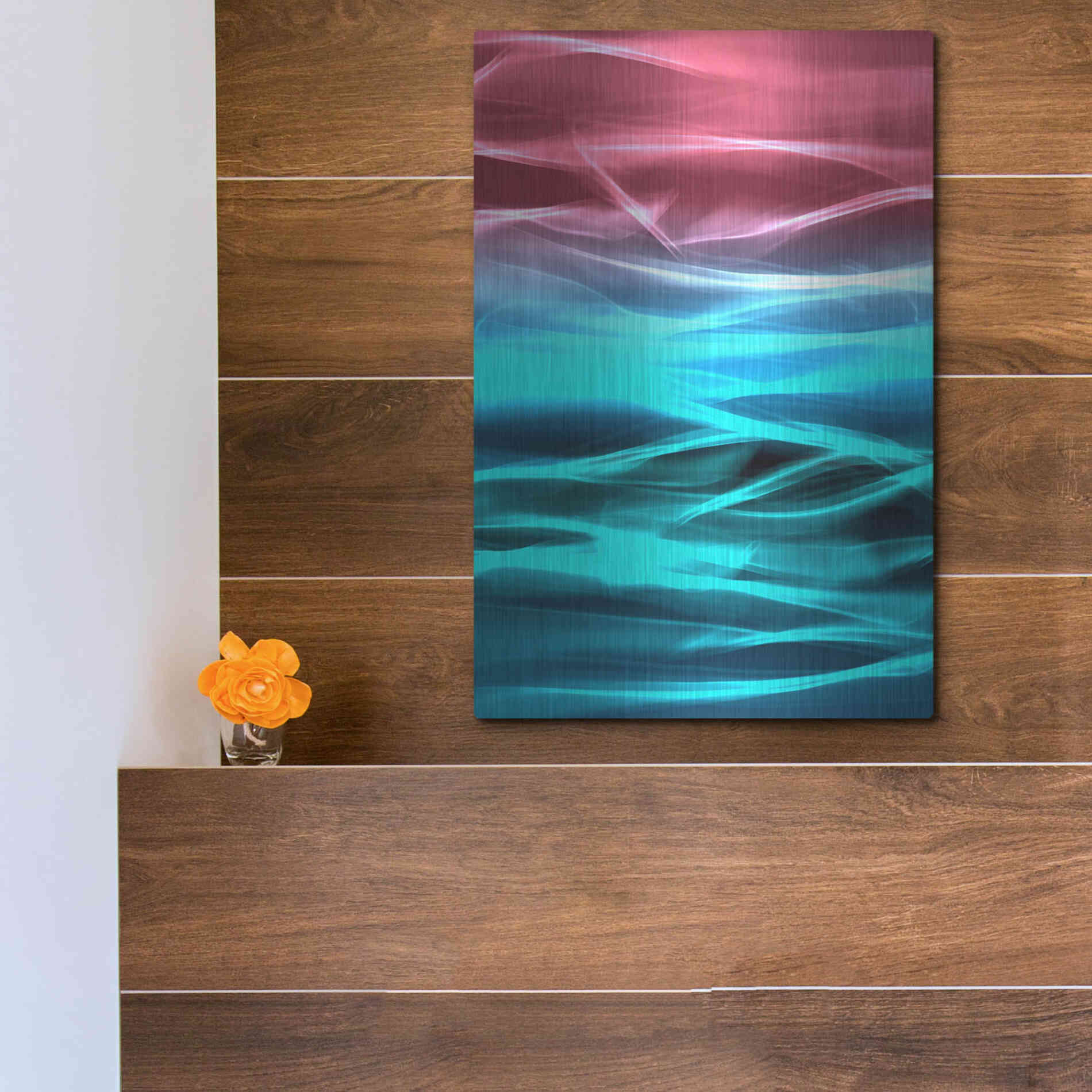 Luxe Metal Art 'Mysterious Light 19' by Irena Orlov, Metal Wall Art,12x16