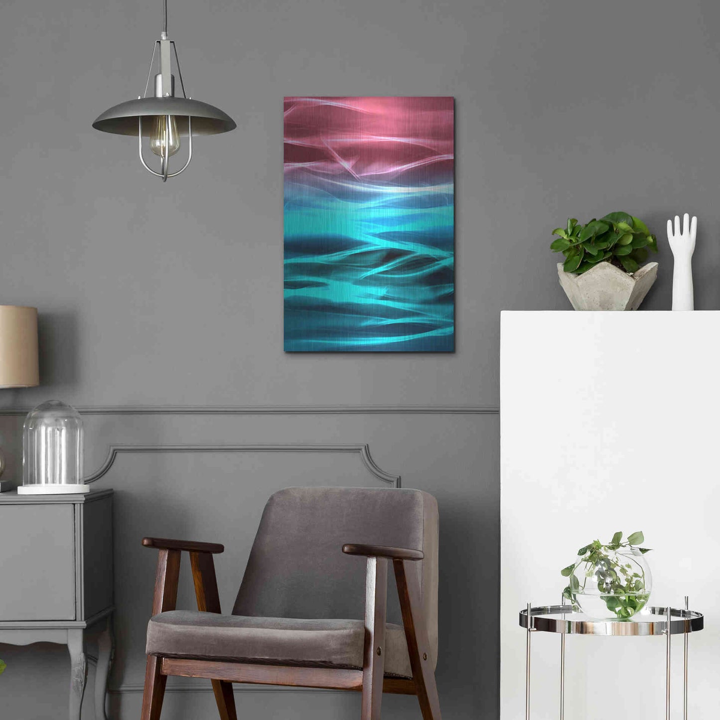 Luxe Metal Art 'Mysterious Light 19' by Irena Orlov, Metal Wall Art,16x24