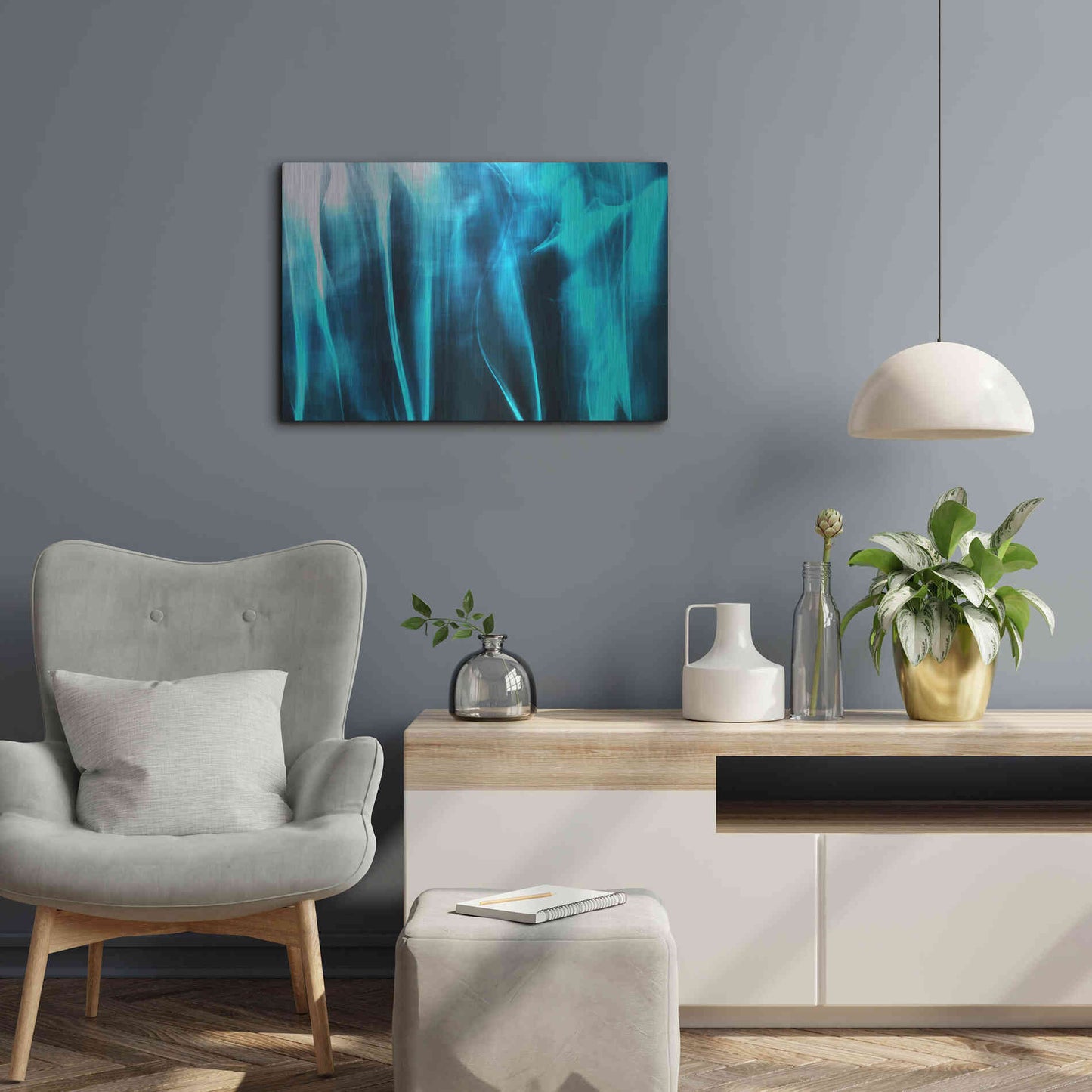 Luxe Metal Art 'Mysterious Light 20' by Irena Orlov, Metal Wall Art,24x16