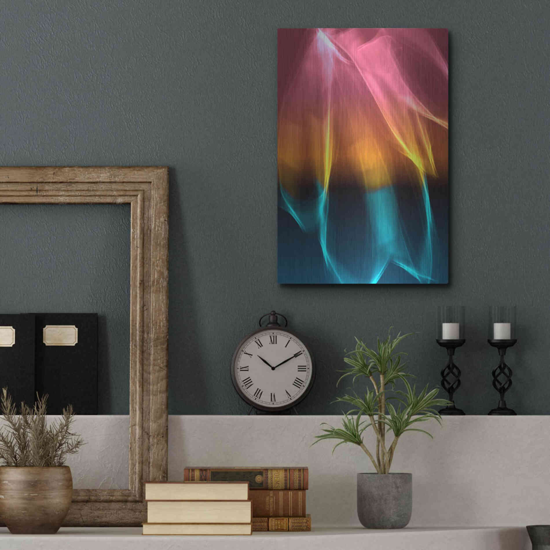 Luxe Metal Art 'Mysterious Light 21' by Irena Orlov, Metal Wall Art,12x16