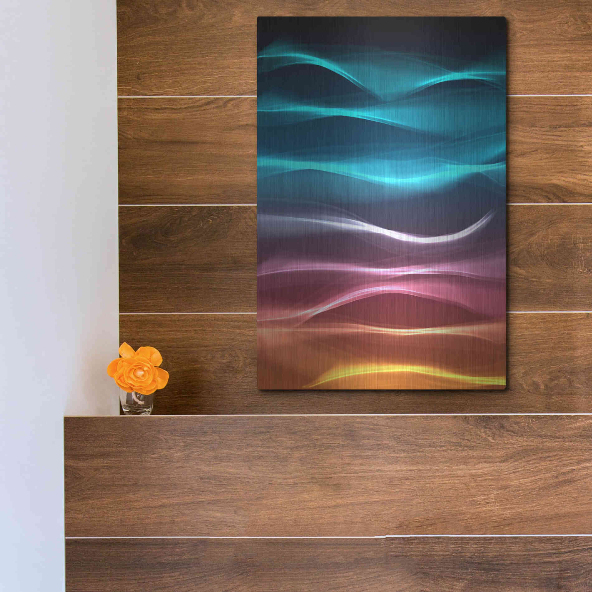 Luxe Metal Art 'Mysterious Light 22' by Irena Orlov, Metal Wall Art,12x16