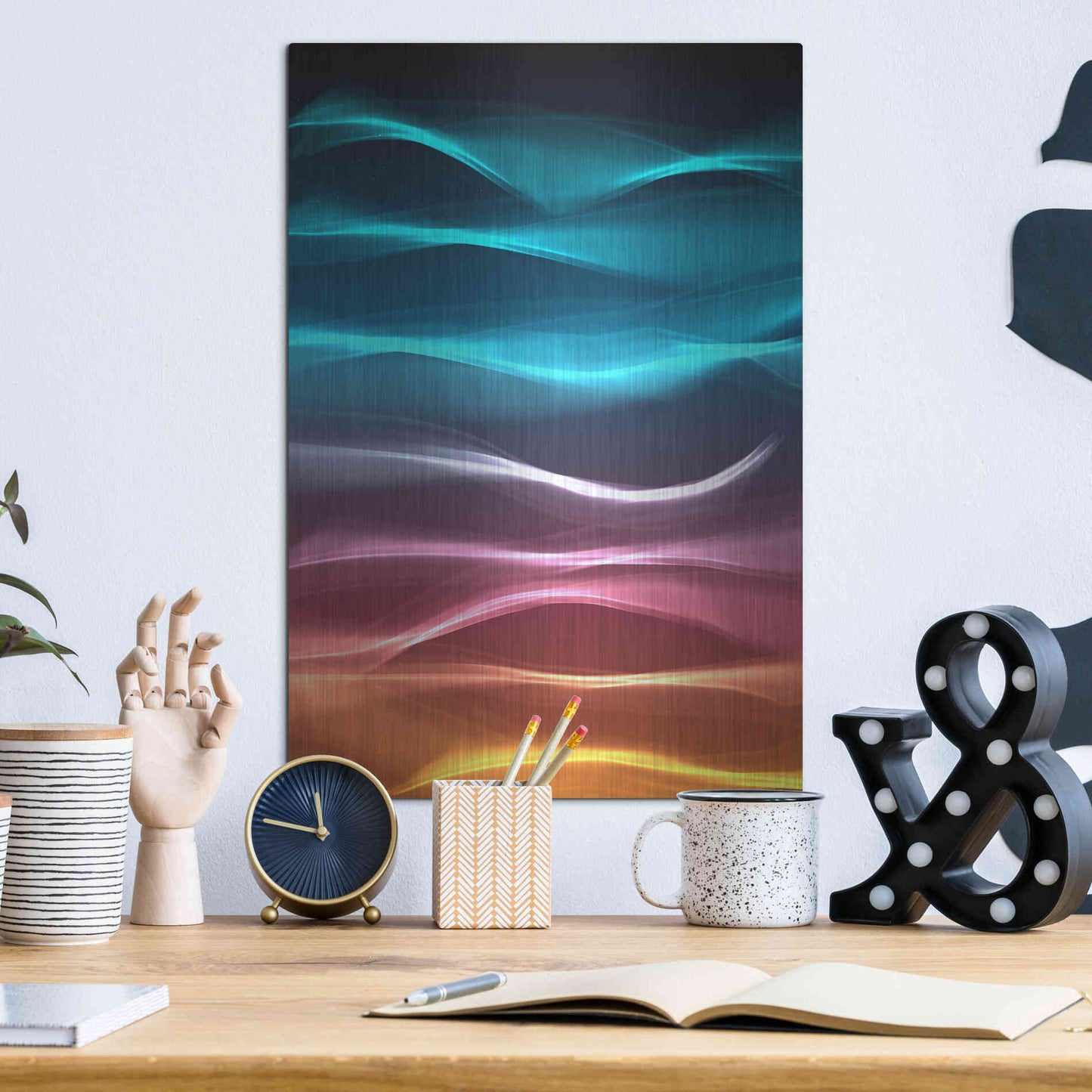 Luxe Metal Art 'Mysterious Light 22' by Irena Orlov, Metal Wall Art,12x16