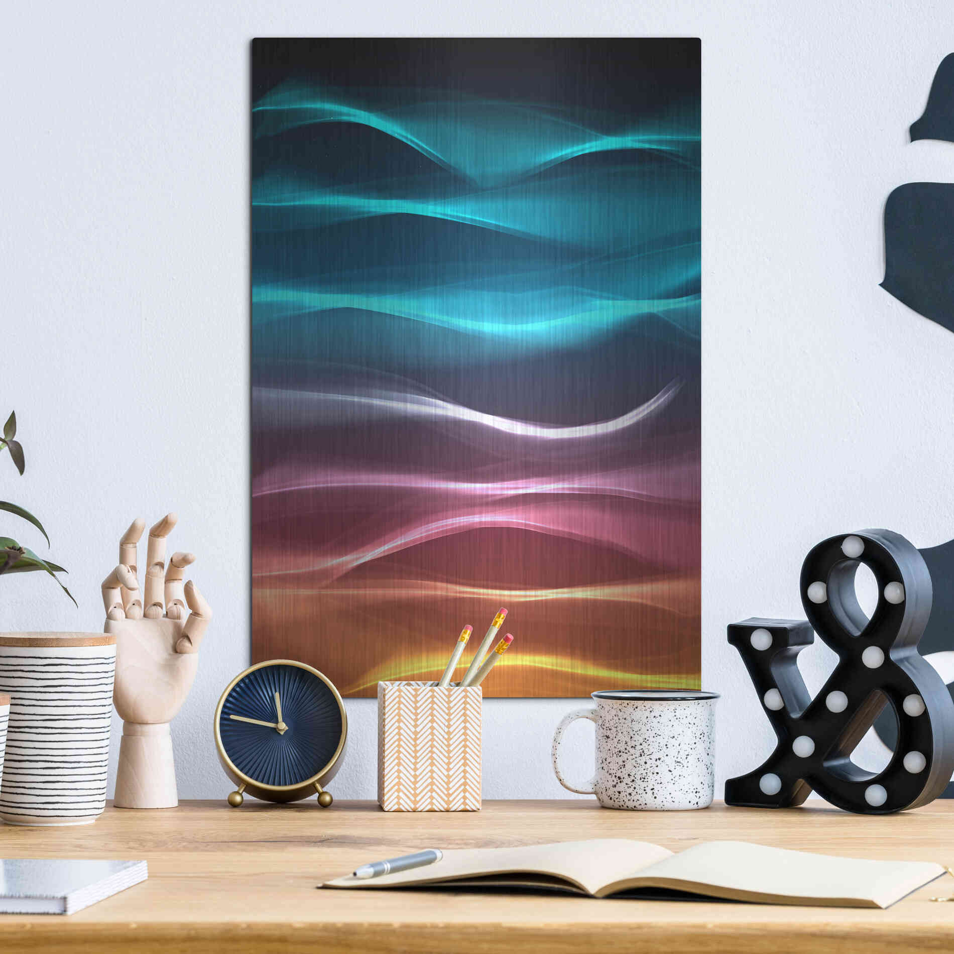 Luxe Metal Art 'Mysterious Light 22' by Irena Orlov, Metal Wall Art,12x16