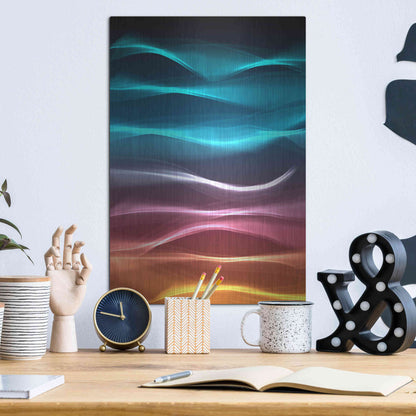 Luxe Metal Art 'Mysterious Light 22' by Irena Orlov, Metal Wall Art,12x16