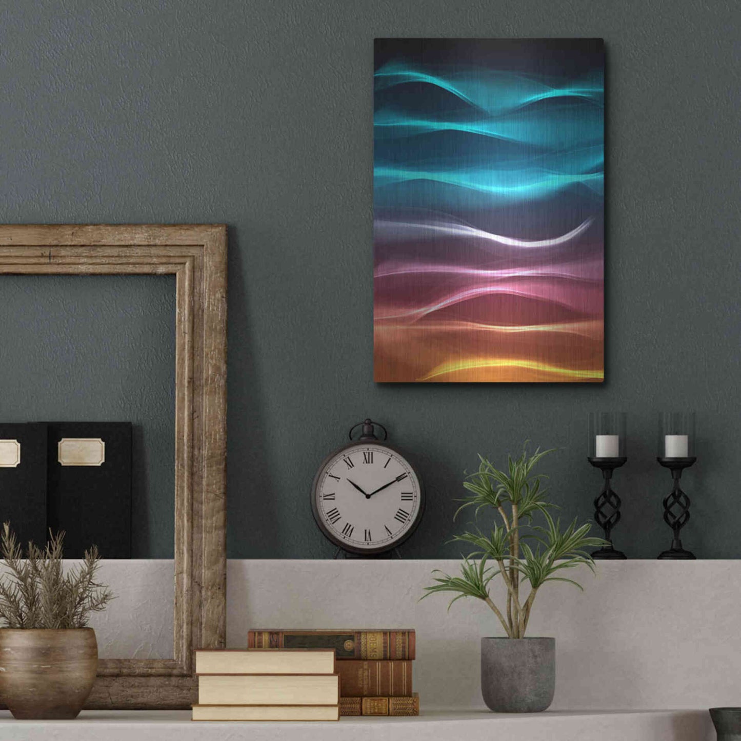 Luxe Metal Art 'Mysterious Light 22' by Irena Orlov, Metal Wall Art,12x16