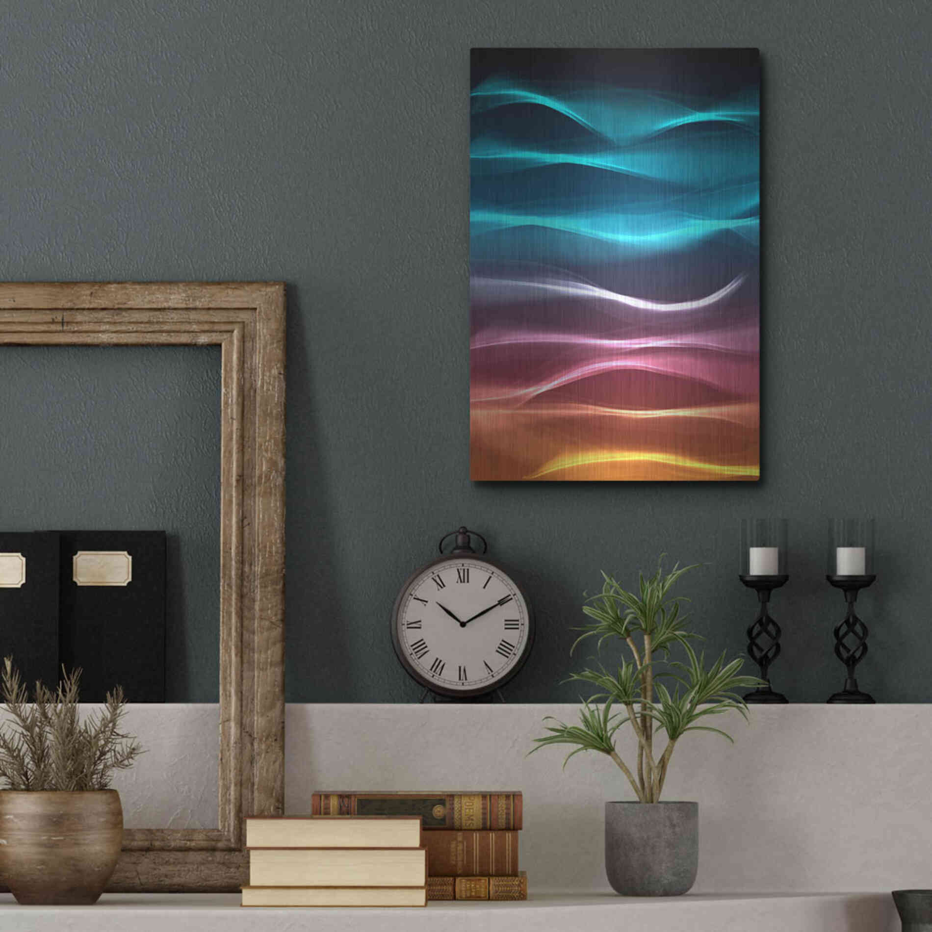 Luxe Metal Art 'Mysterious Light 22' by Irena Orlov, Metal Wall Art,12x16