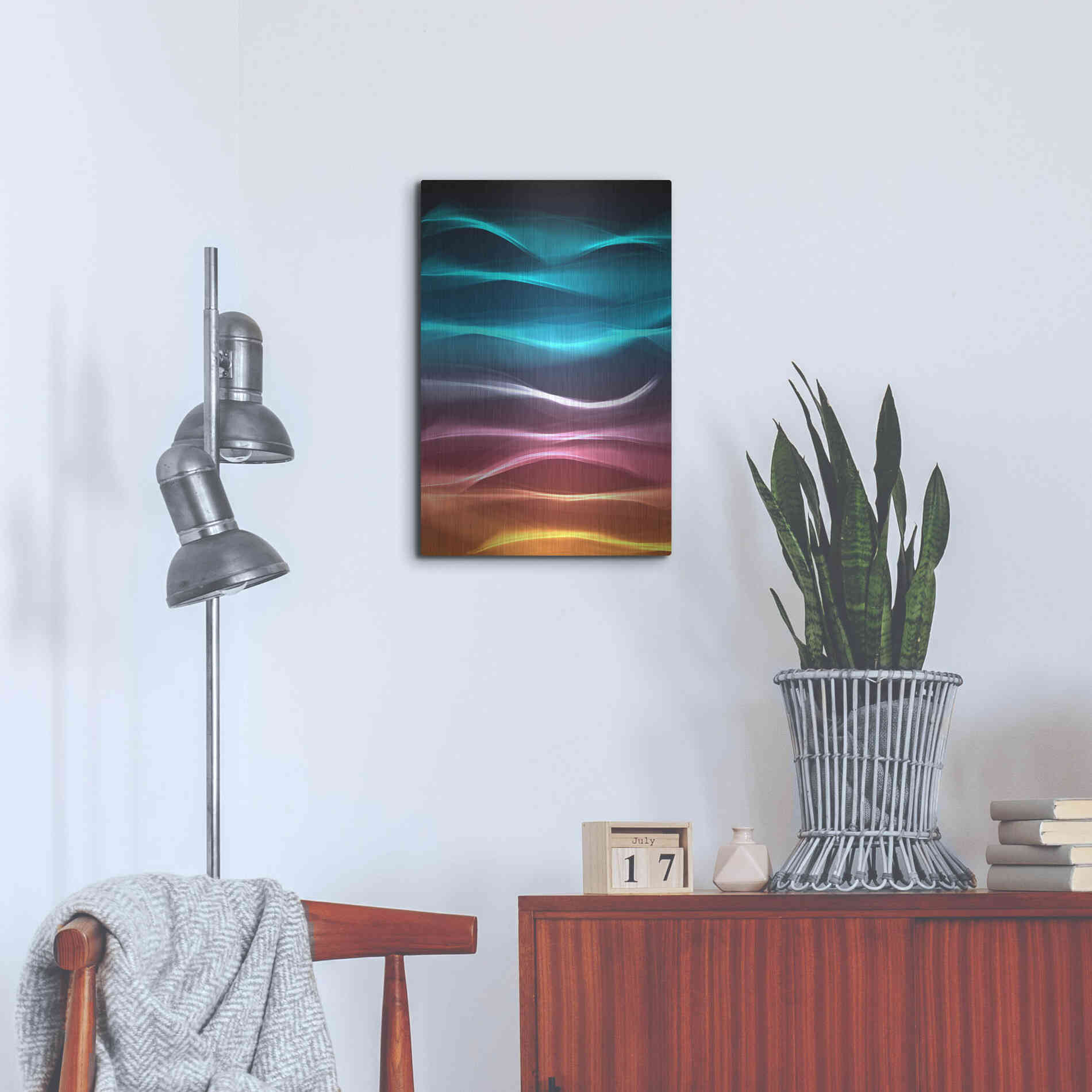 Luxe Metal Art 'Mysterious Light 22' by Irena Orlov, Metal Wall Art,16x24