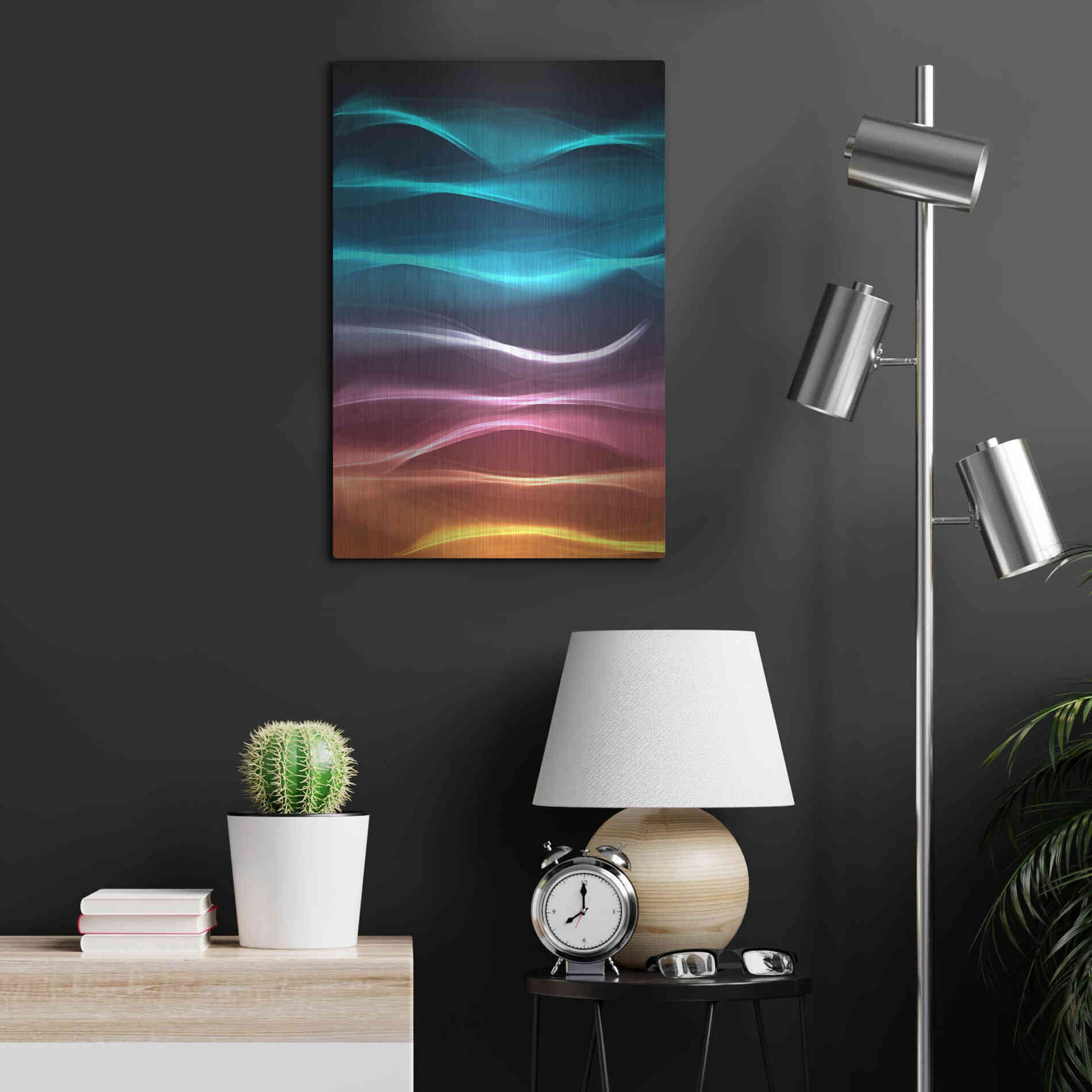 Luxe Metal Art 'Mysterious Light 22' by Irena Orlov, Metal Wall Art,16x24