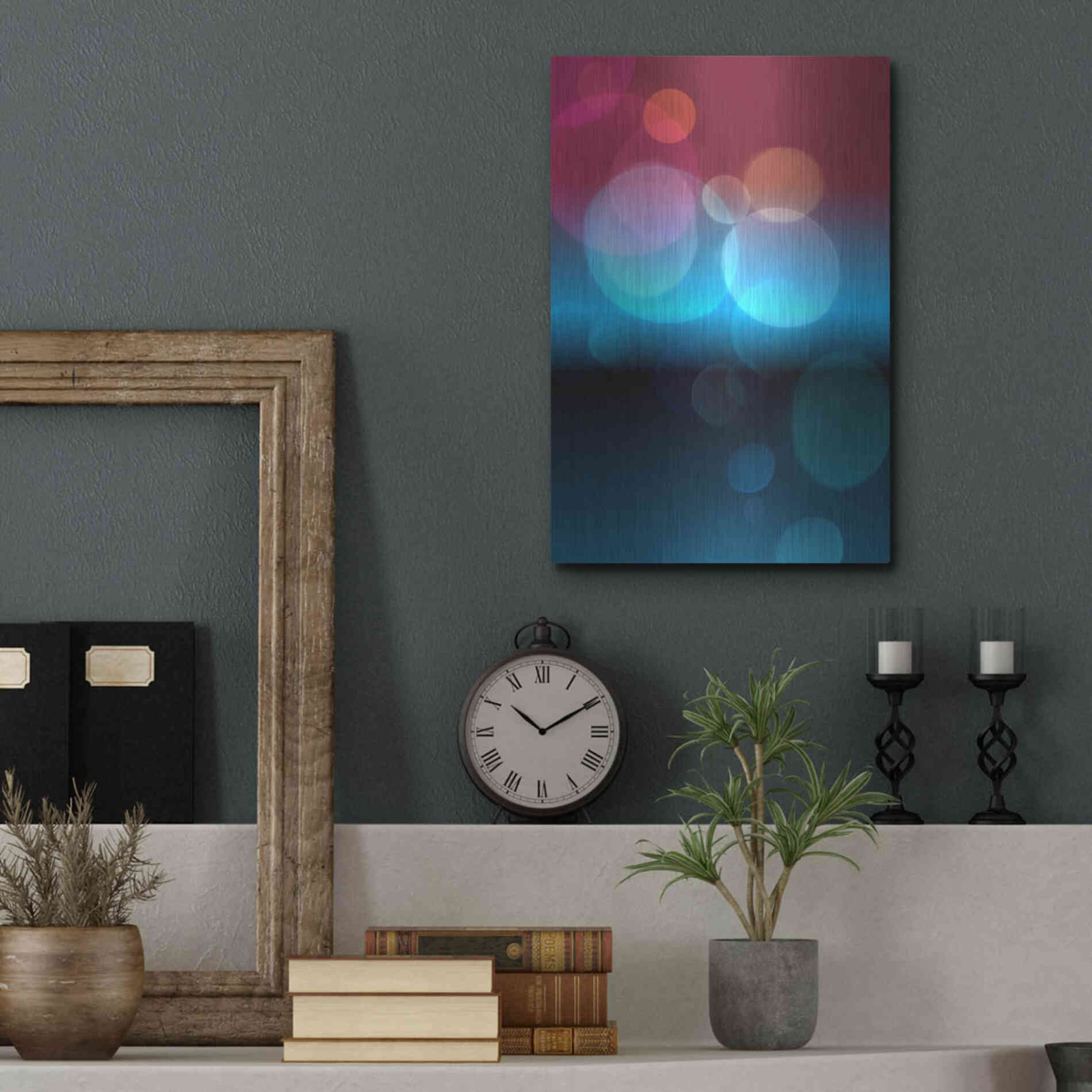 Luxe Metal Art 'Mysterious Light 23' by Irena Orlov, Metal Wall Art,12x16