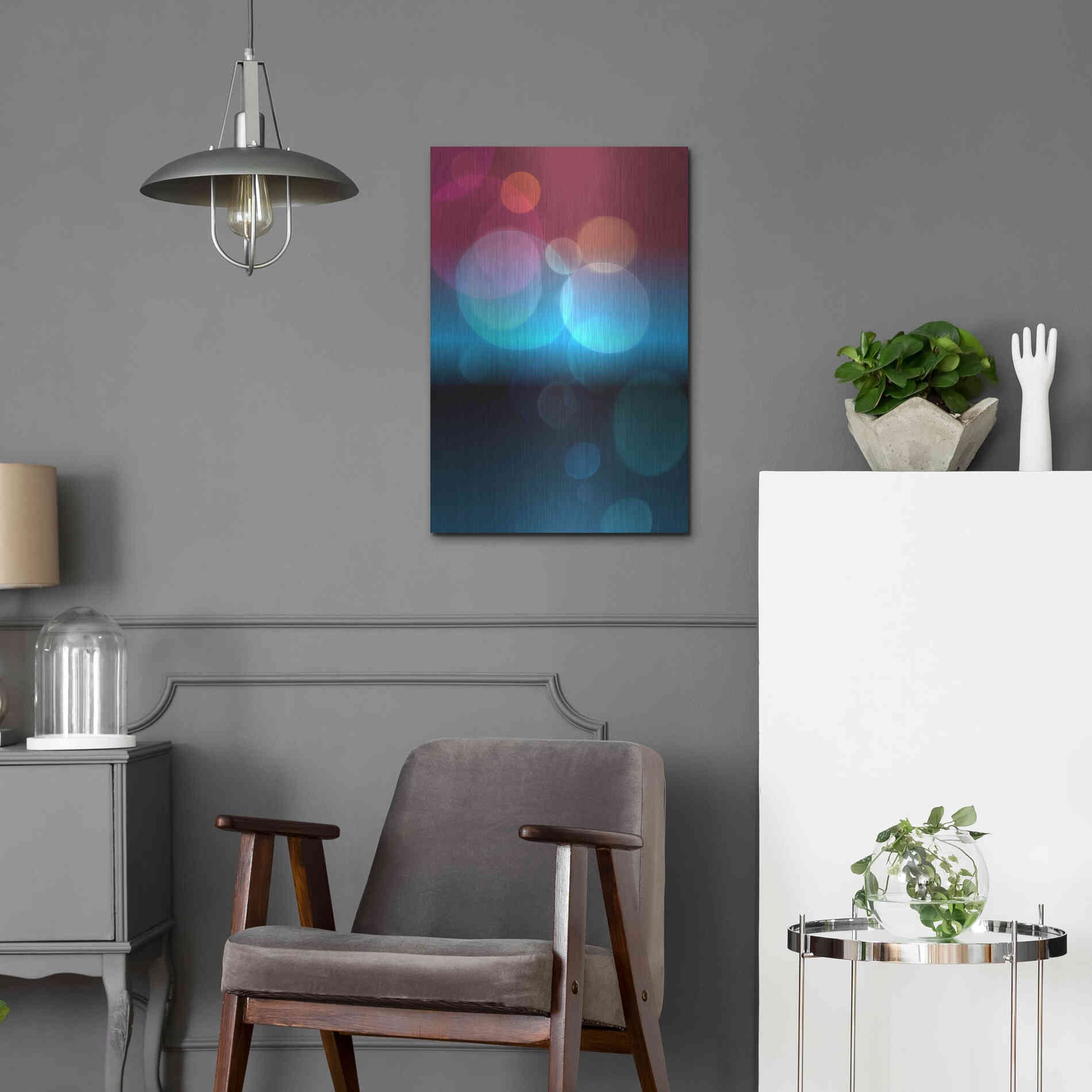 Luxe Metal Art 'Mysterious Light 23' by Irena Orlov, Metal Wall Art,16x24