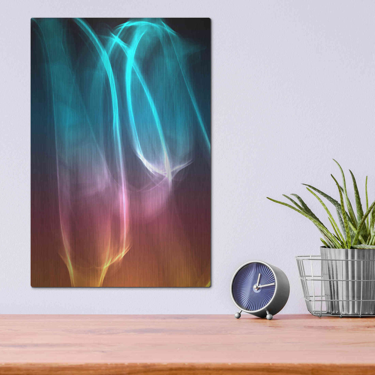 Luxe Metal Art 'Mysterious Light 26' by Irena Orlov, Metal Wall Art,12x16