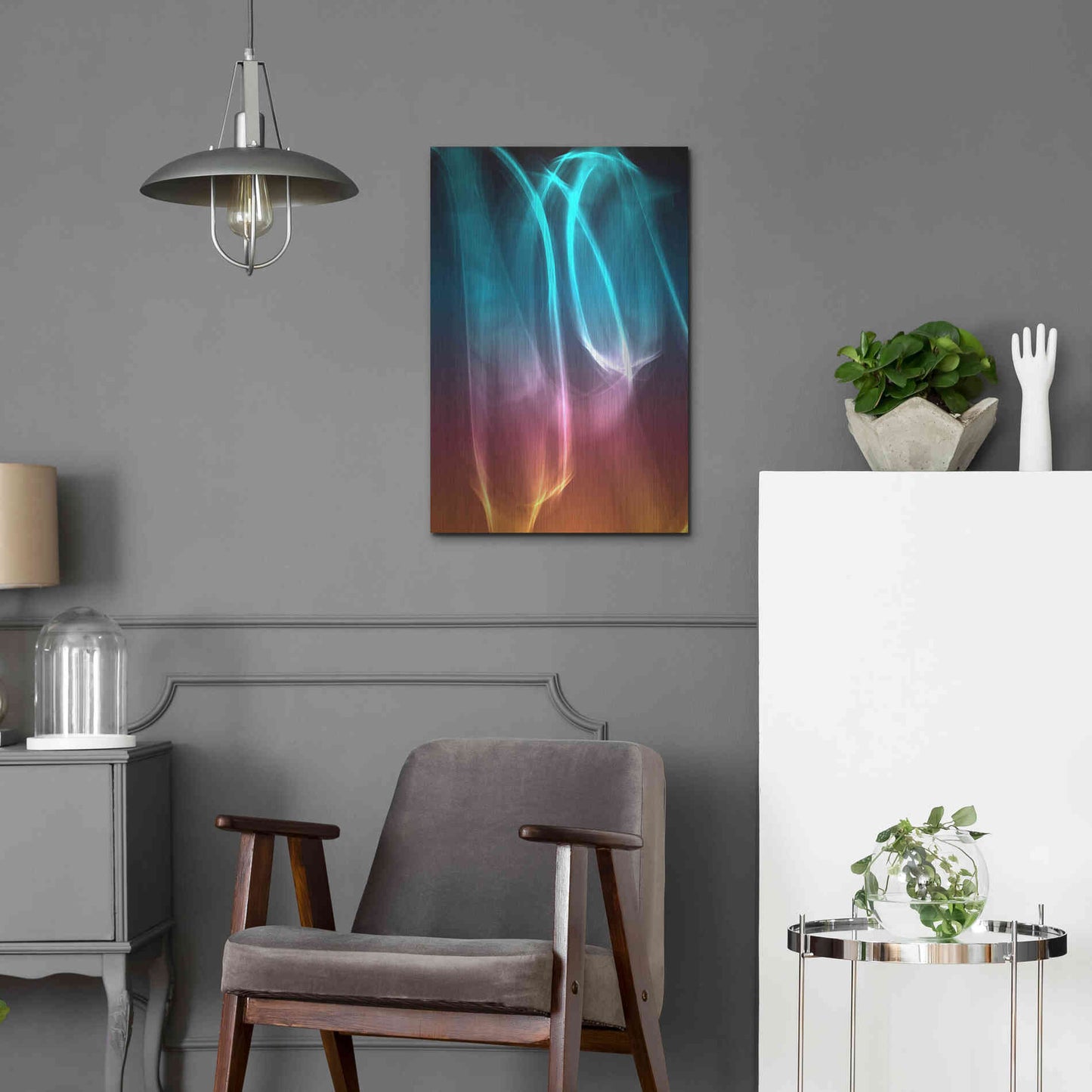 Luxe Metal Art 'Mysterious Light 26' by Irena Orlov, Metal Wall Art,16x24