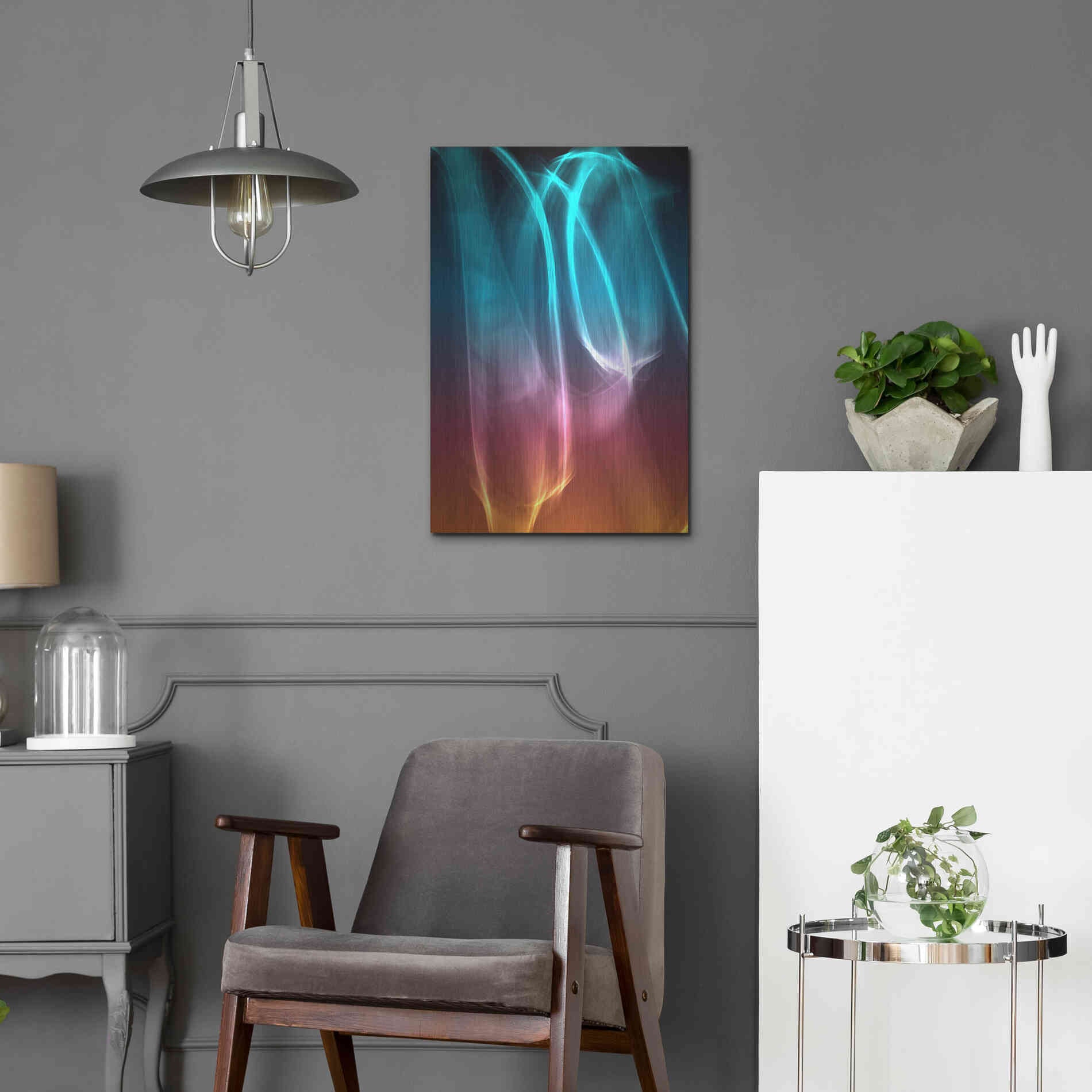 Luxe Metal Art 'Mysterious Light 26' by Irena Orlov, Metal Wall Art,16x24