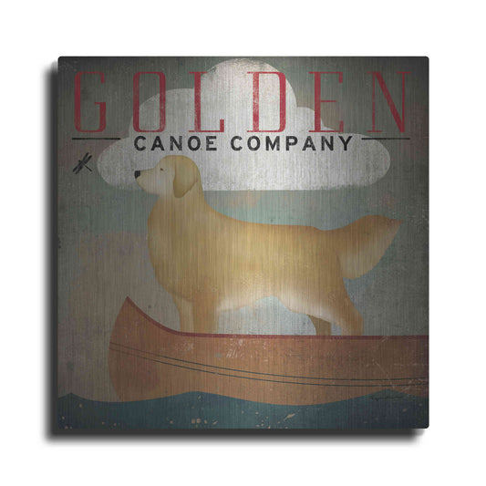 Luxe Metal Art 'Golden Dog Canoe Co' by Ryan Fowler, Metal Wall Art