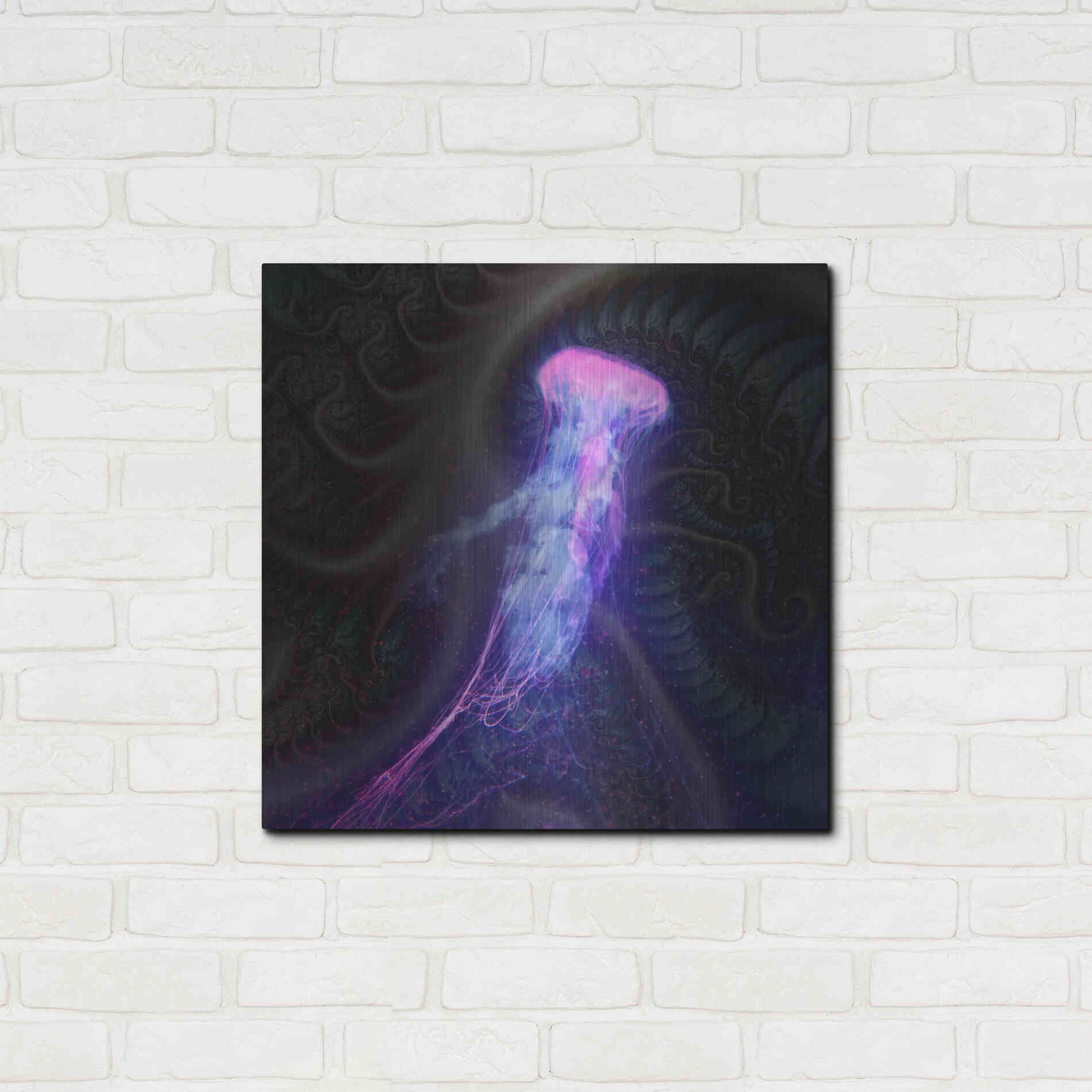 Luxe Metal Art 'Gelatinaous, Three' by Steve Hunziker, Metal Wall Art,24x24