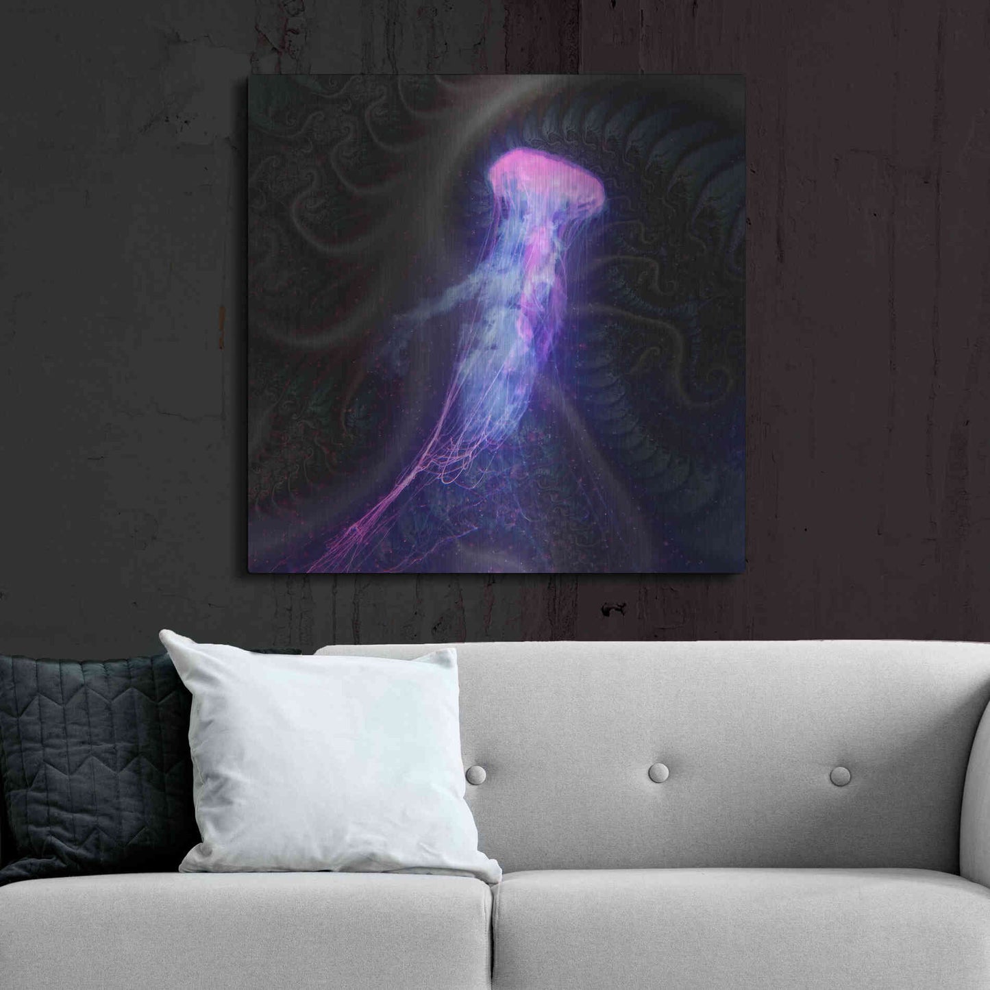Luxe Metal Art 'Gelatinaous, Three' by Steve Hunziker, Metal Wall Art,36x36