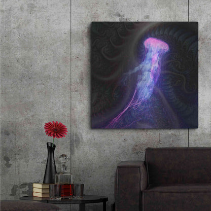 Luxe Metal Art 'Gelatinaous, Three' by Steve Hunziker, Metal Wall Art,36x36