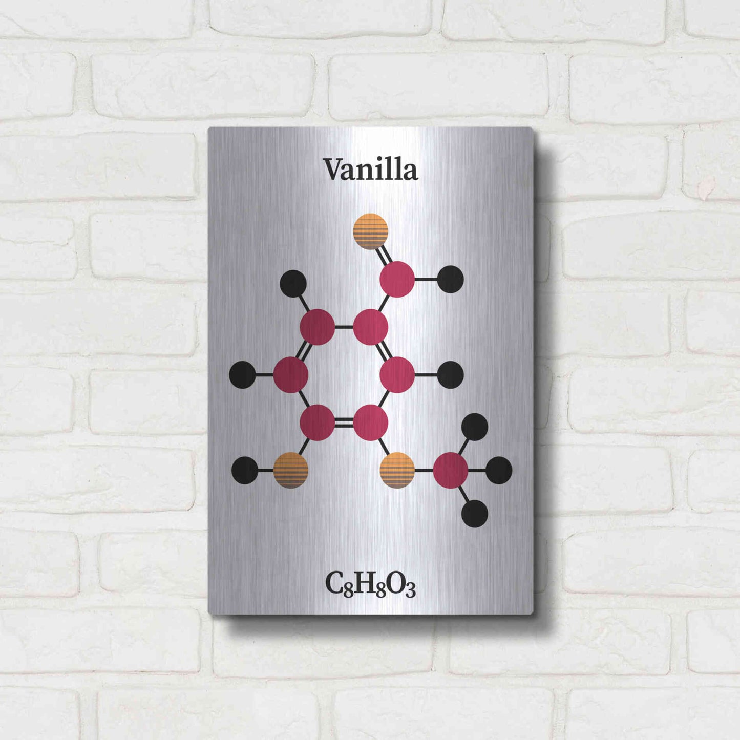 Luxe Metal Art 'Vanilla Molecule' by Luxe Portfolio, Metal Wall Art,12x16