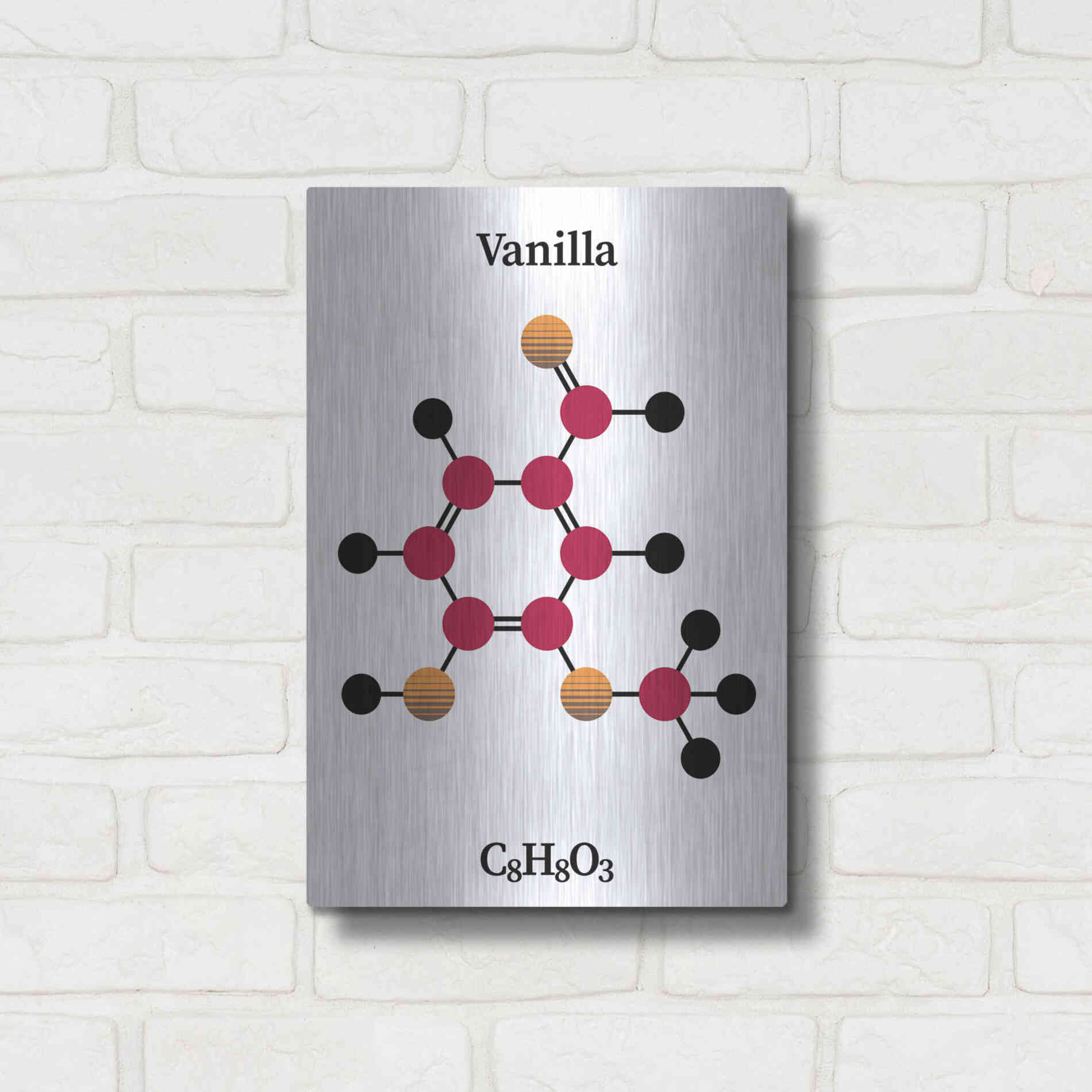 Luxe Metal Art 'Vanilla Molecule' by Luxe Portfolio, Metal Wall Art,12x16