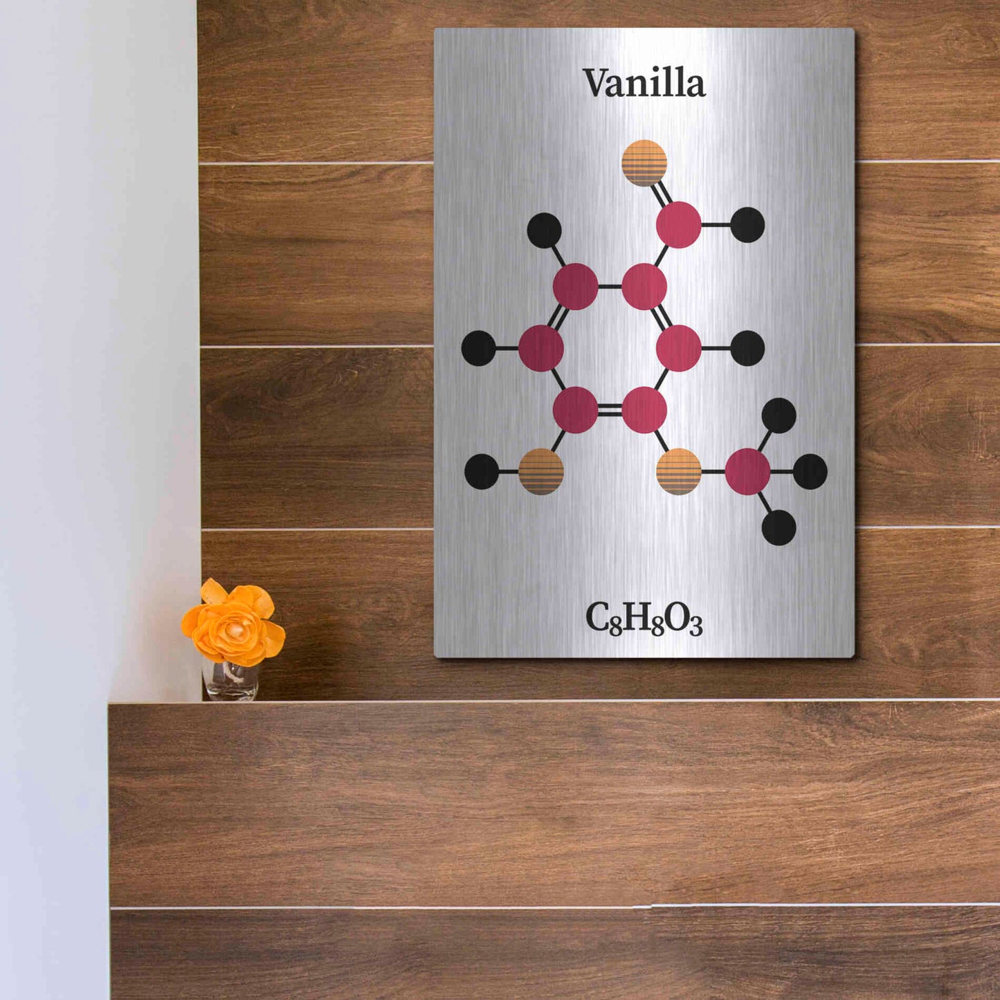 Luxe Metal Art 'Vanilla Molecule' by Luxe Portfolio, Metal Wall Art,12x16