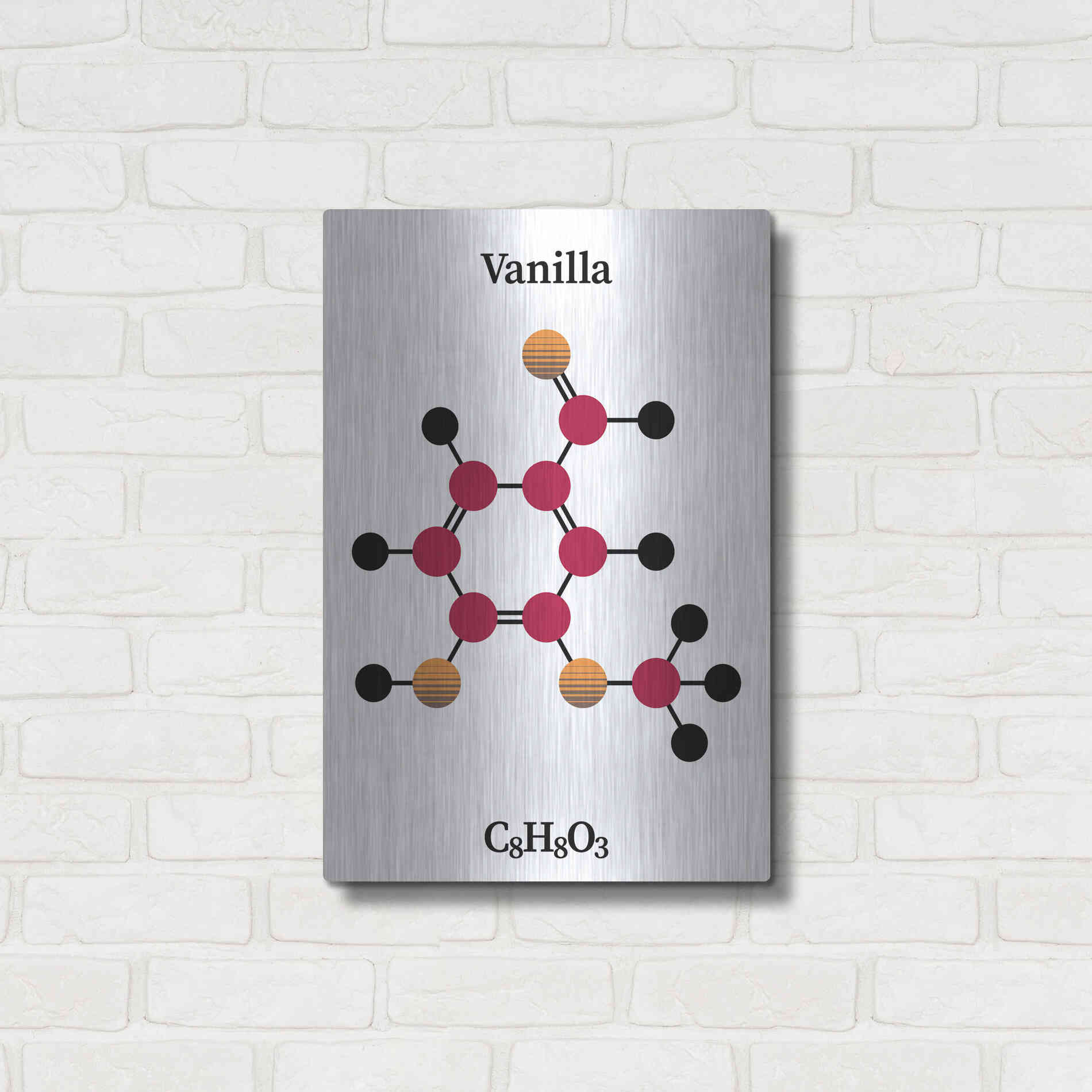 Luxe Metal Art 'Vanilla Molecule' by Luxe Portfolio, Metal Wall Art,16x24