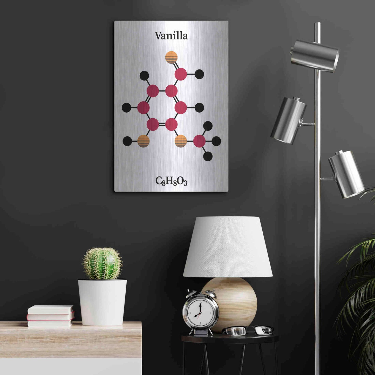 Luxe Metal Art 'Vanilla Molecule' by Luxe Portfolio, Metal Wall Art,16x24
