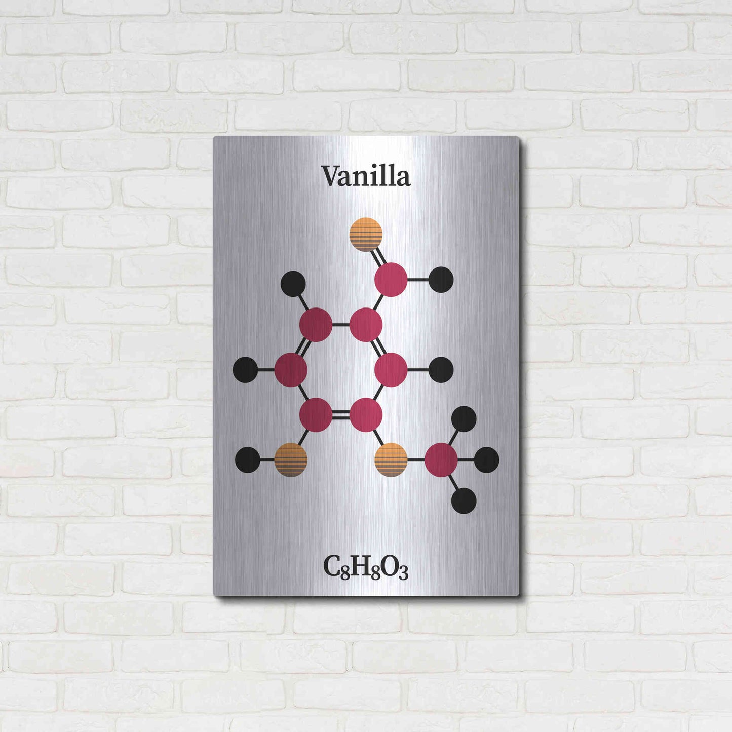 Luxe Metal Art 'Vanilla Molecule' by Luxe Portfolio, Metal Wall Art,24x36